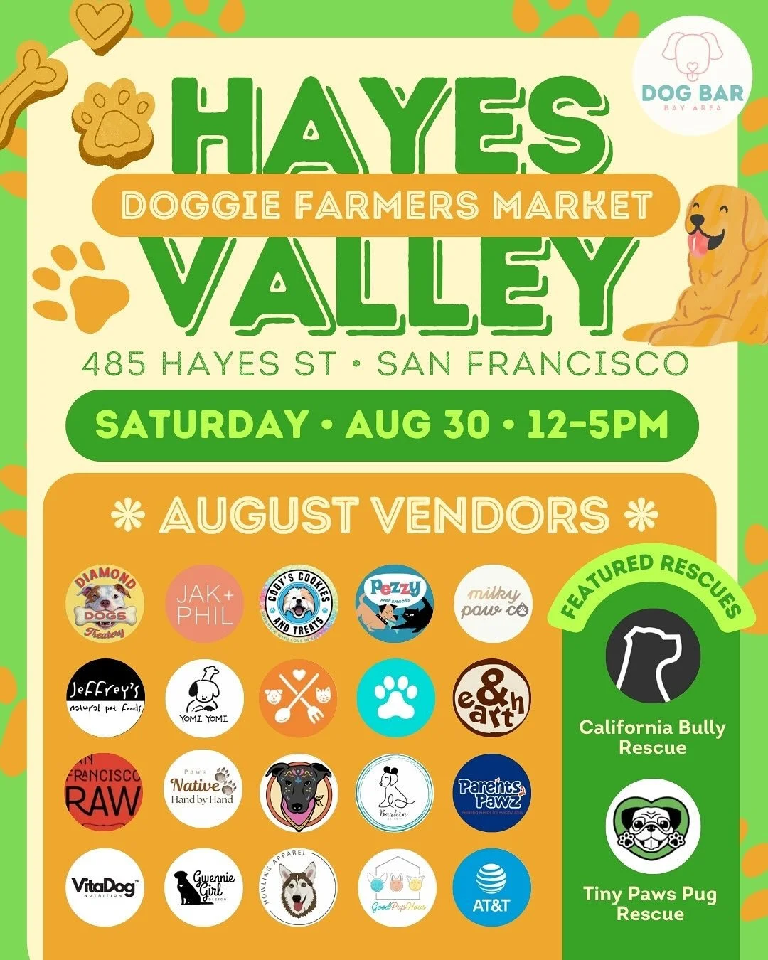 Doggie Farmers Market hosted by Dog Bar Bay Area