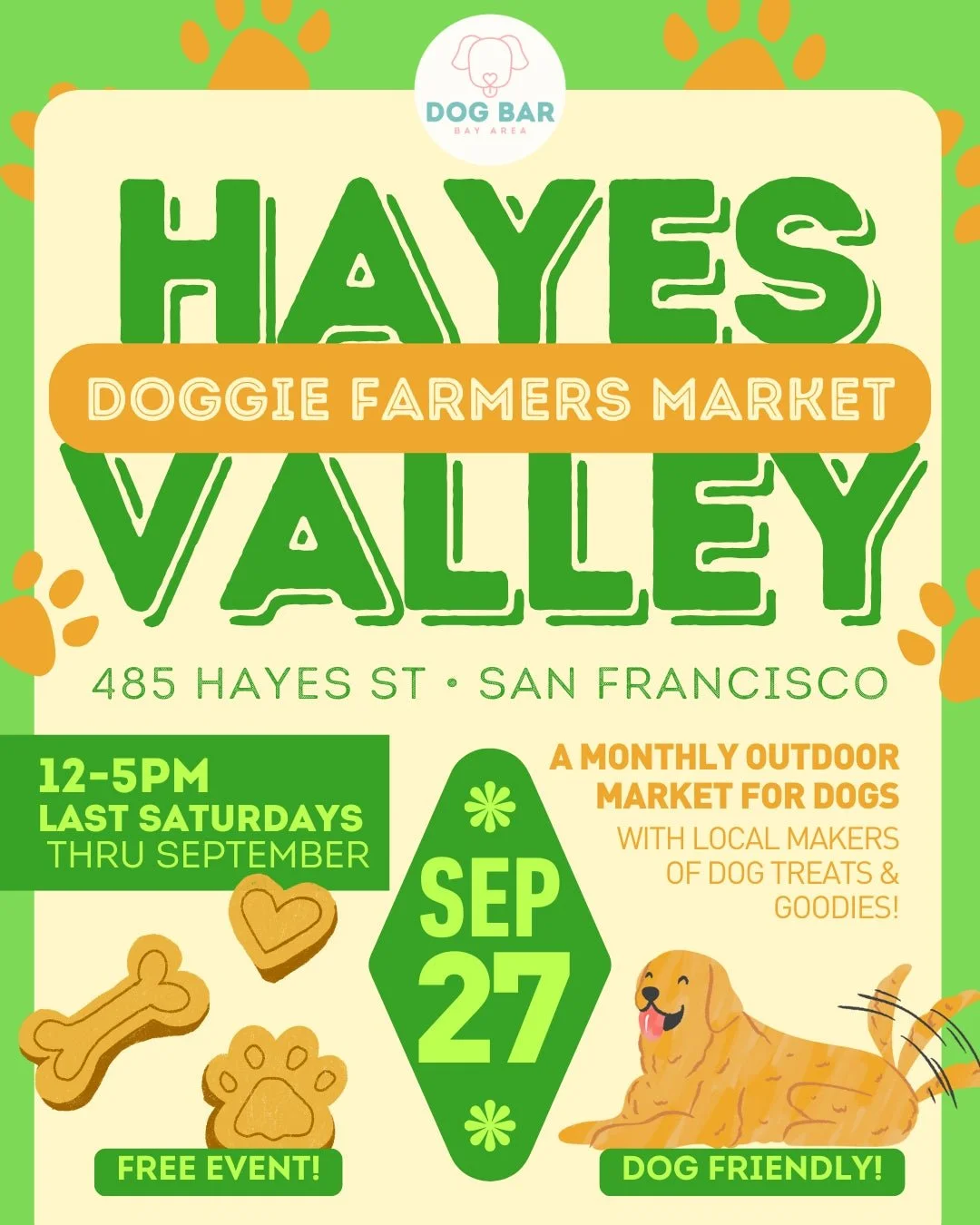 Doggie Farmers Market hosted by Dog Bar Bay Area