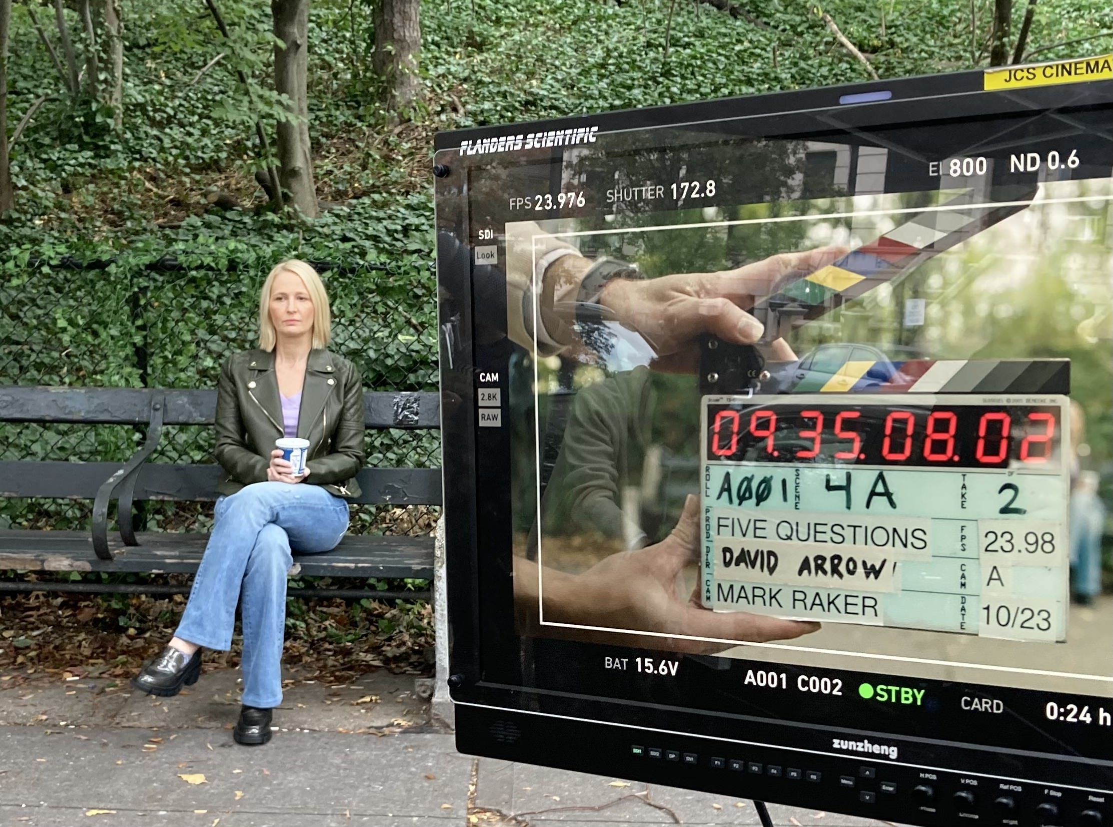 Amber Paul on set for FIVE QUESTIONS