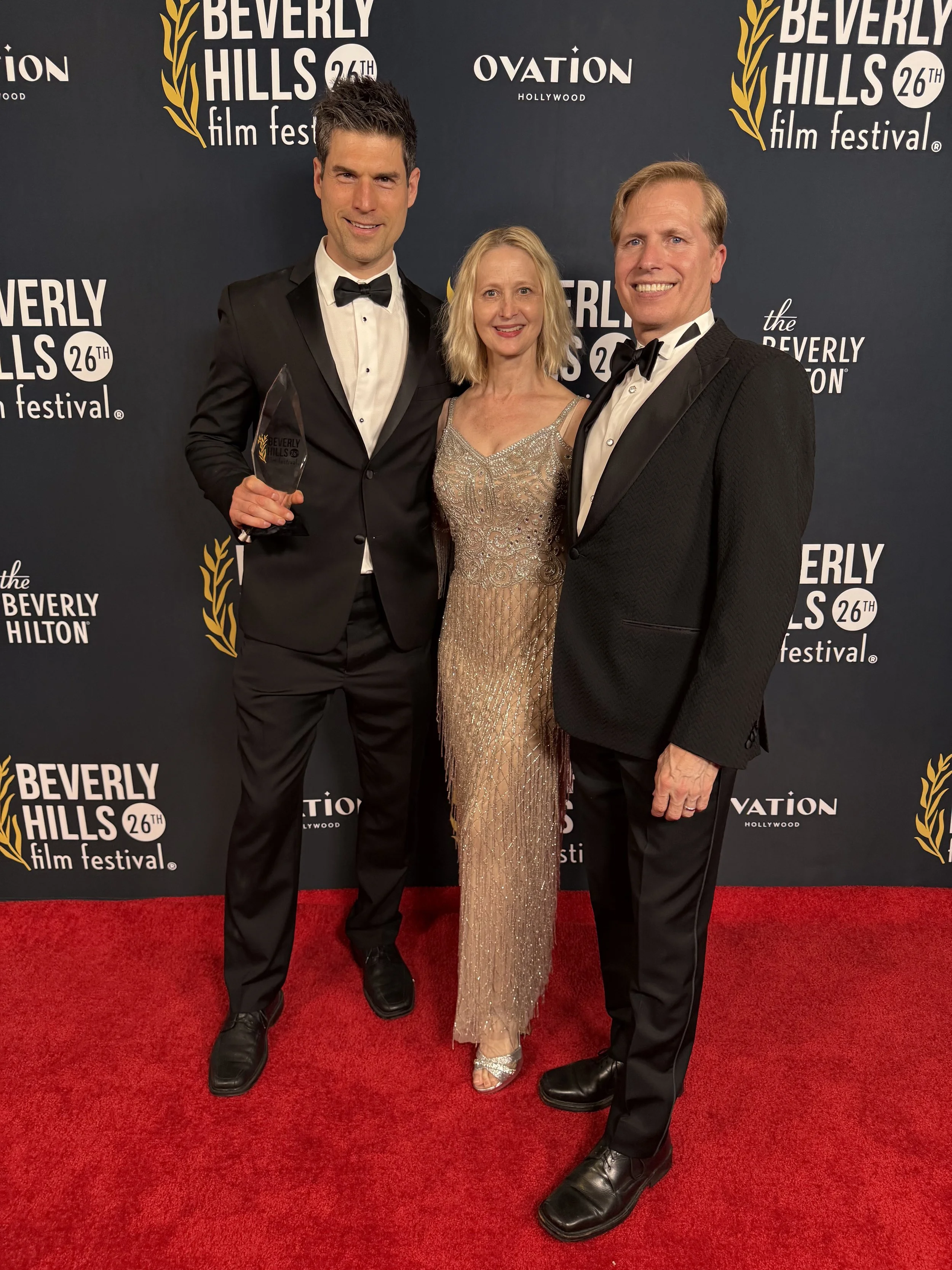 Amber Paul, David Arrow & Josh Murray at Beverly Hills Film Festival Awards Gala