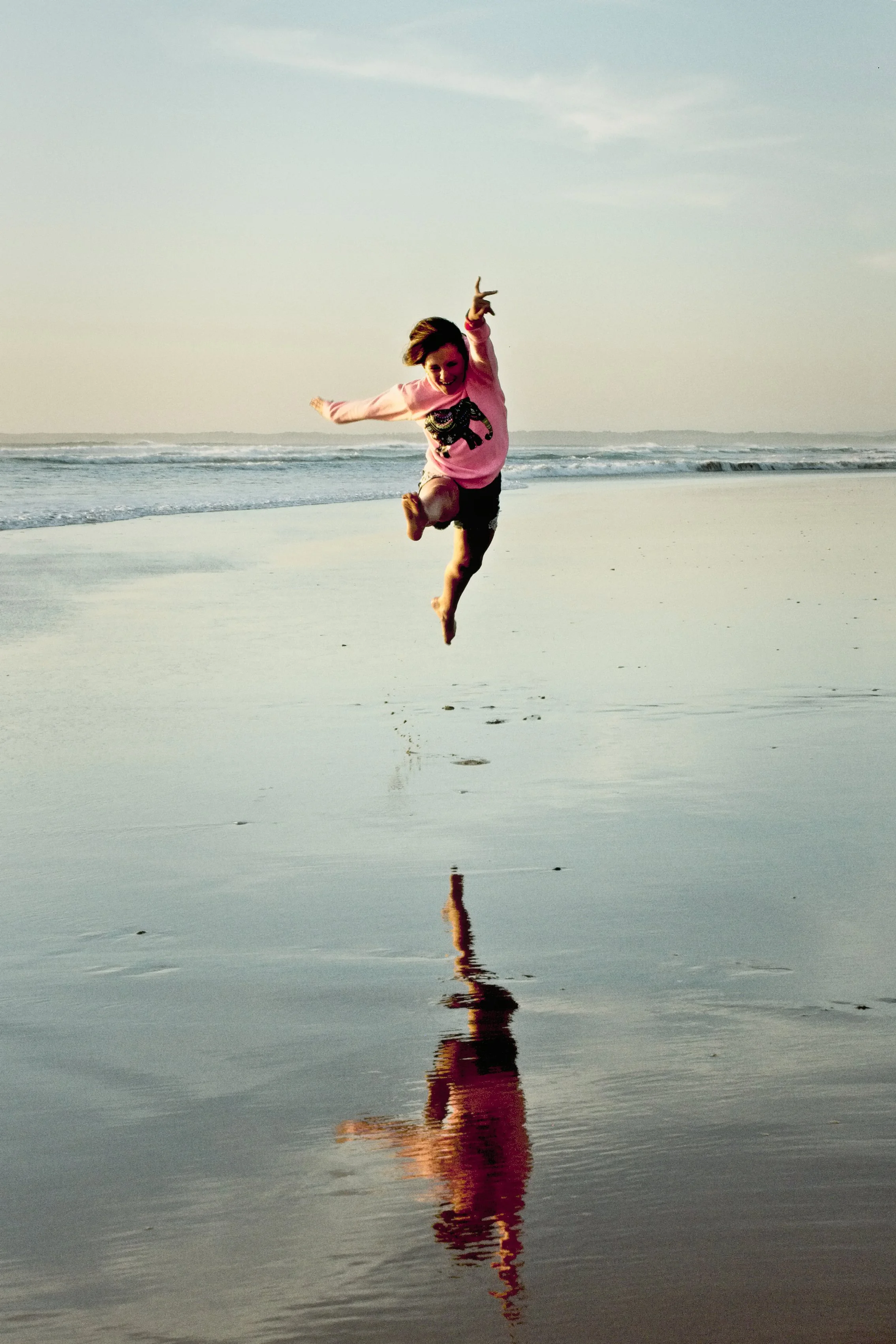 Happy to be out of the car, Venus Bay, December 2017