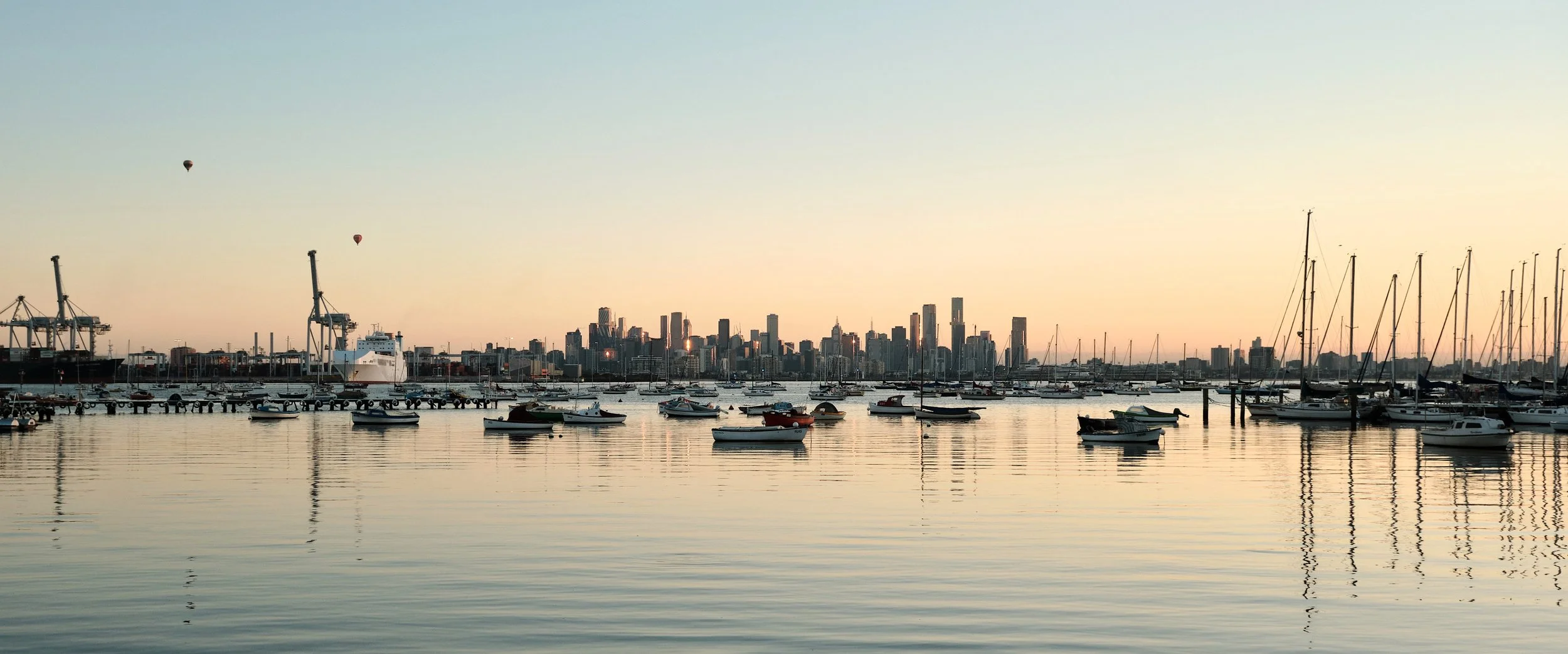 The view from Williamstown, Melbourne, October 2021