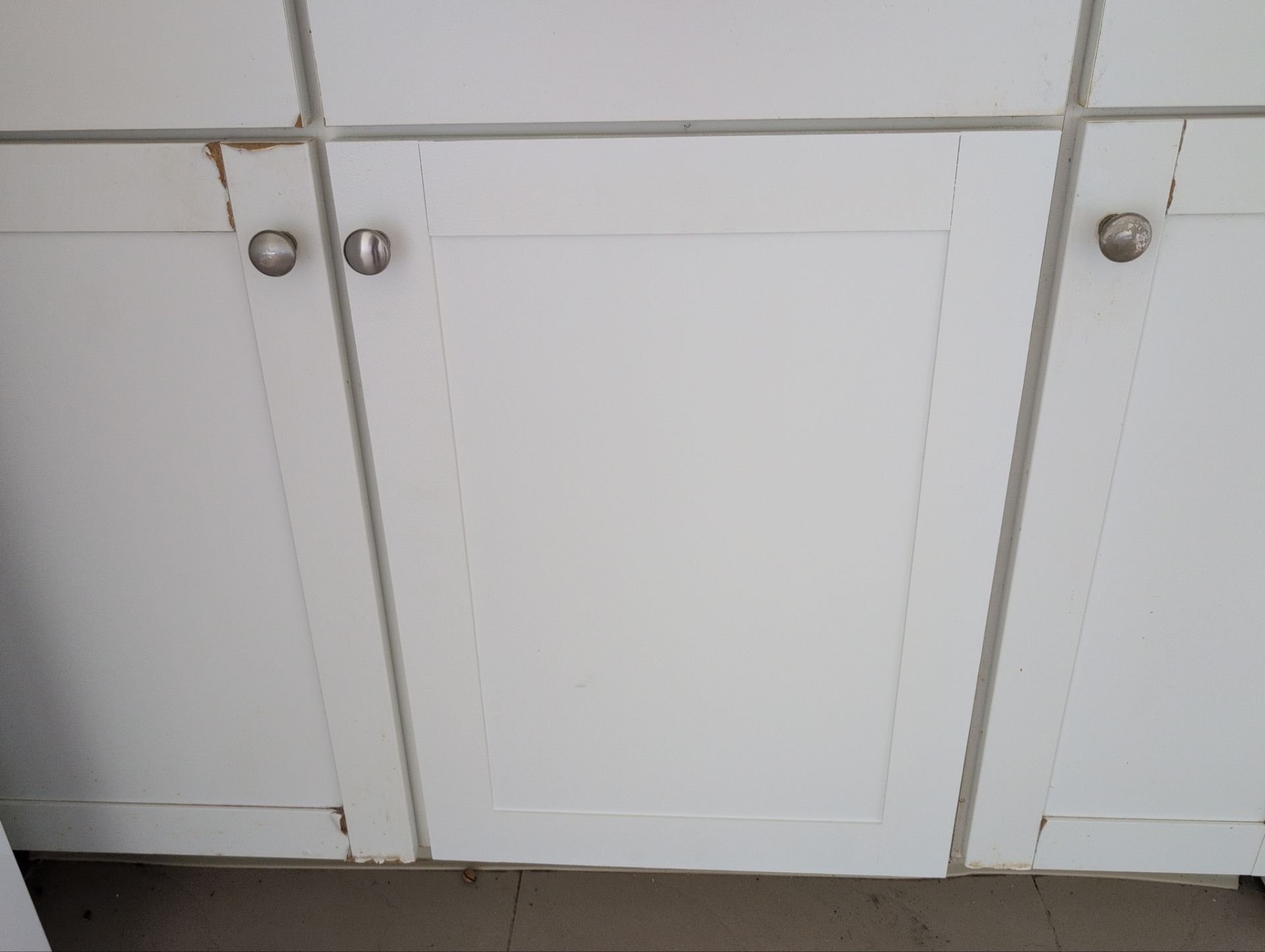 Manufactured and installed new cabinet door / shelving to match existing