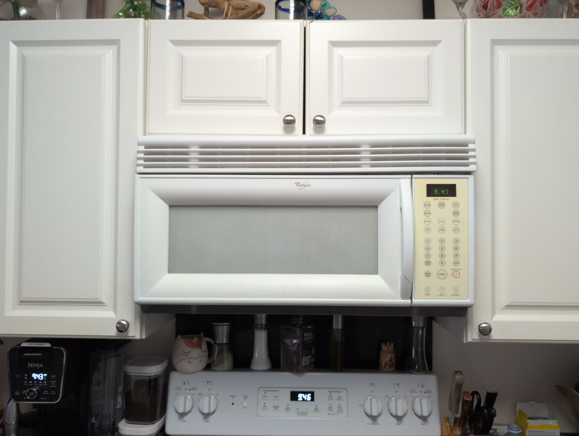 New over-the-range microwave installed