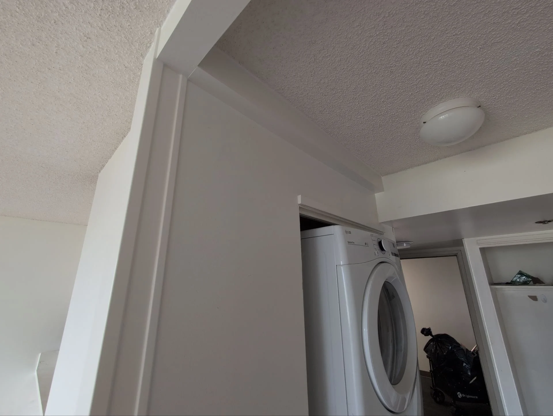 Gave this exposed plumbing a decorative makeover using various trim wood plus 2 coats of color-matched paint