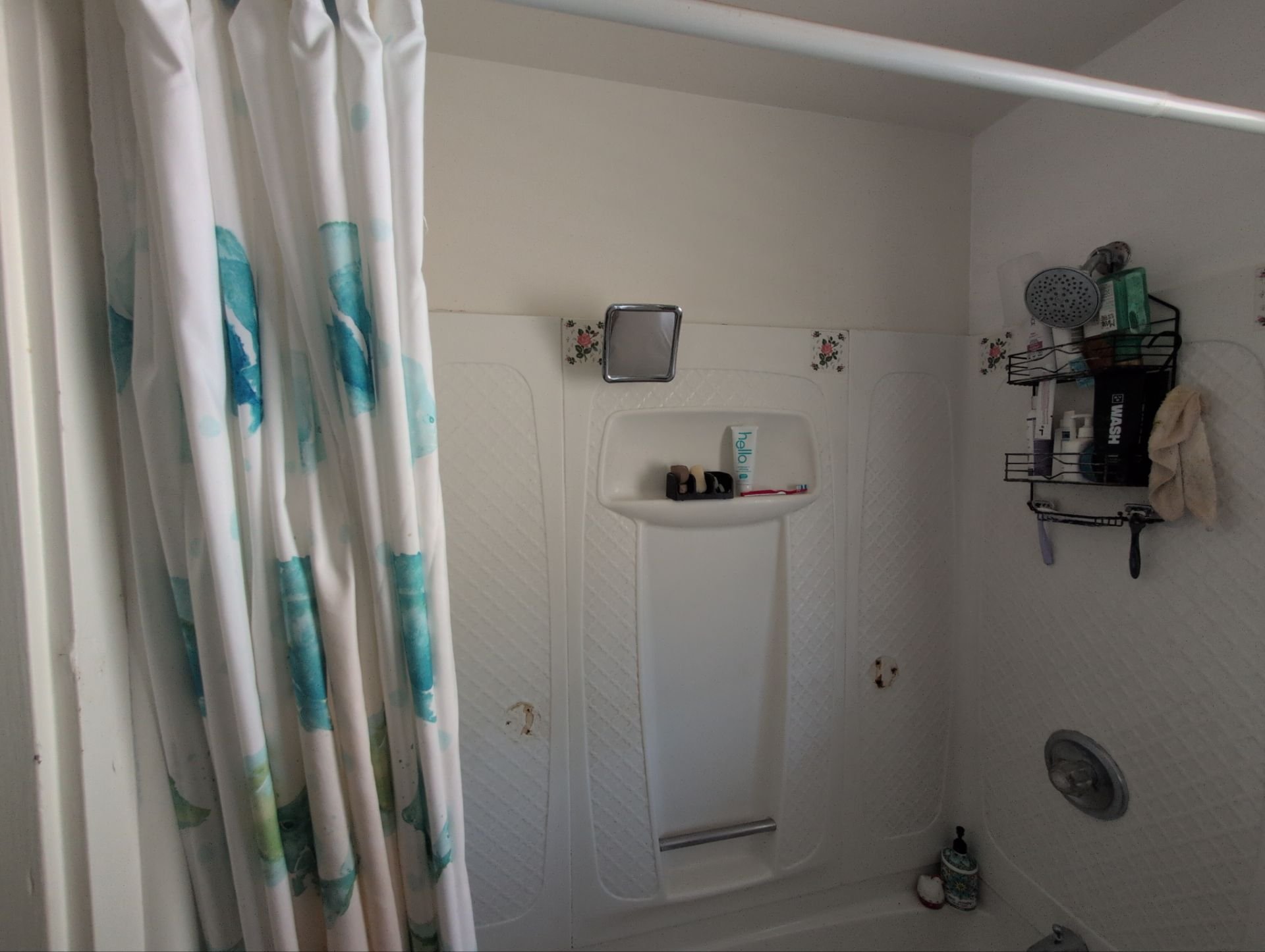 New shower grab bar installed