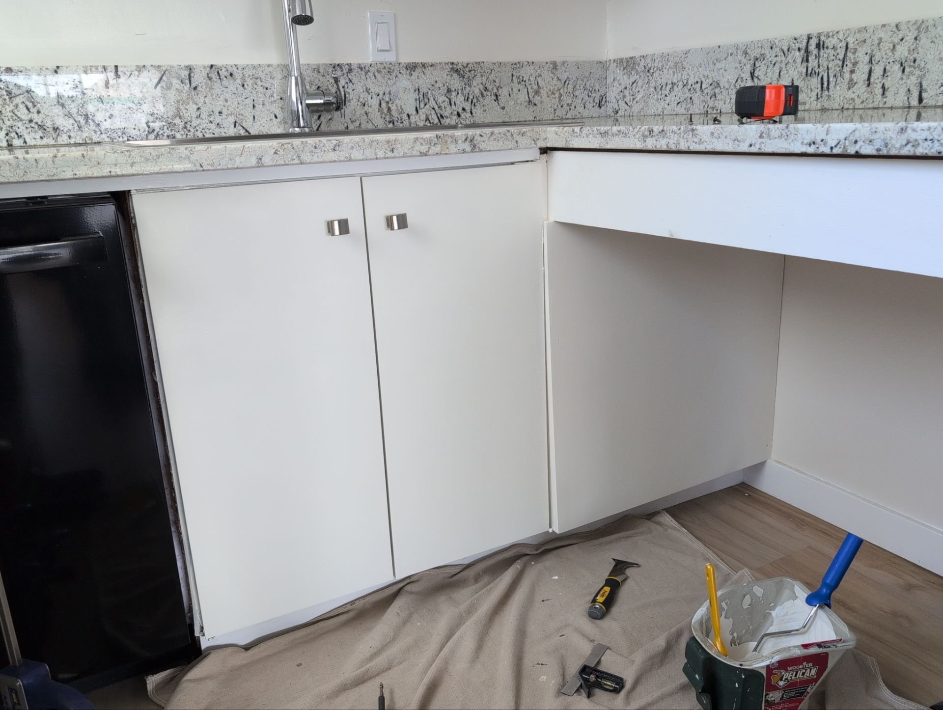 Cabinet door painted