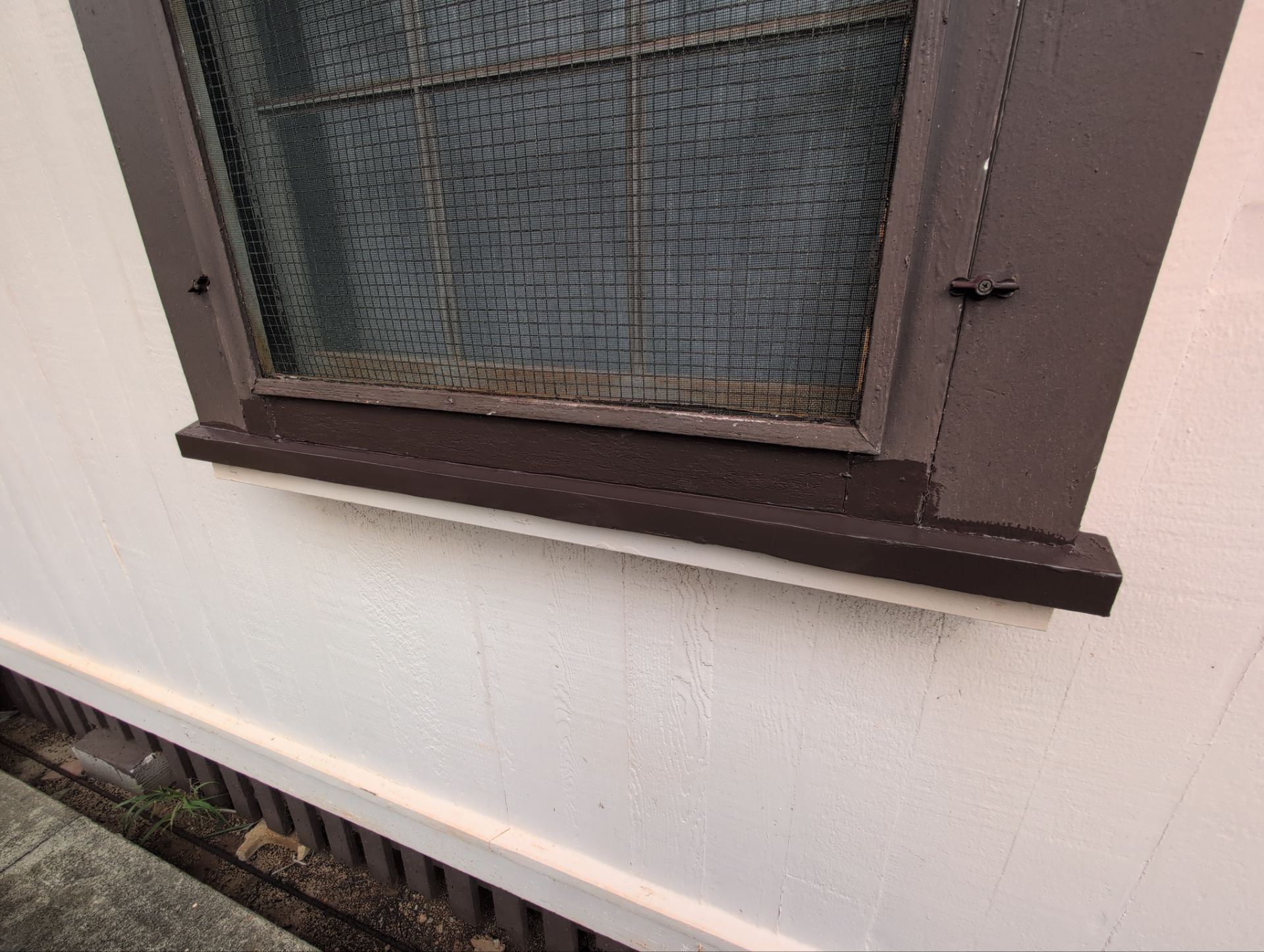 Window sill repair using wood filler