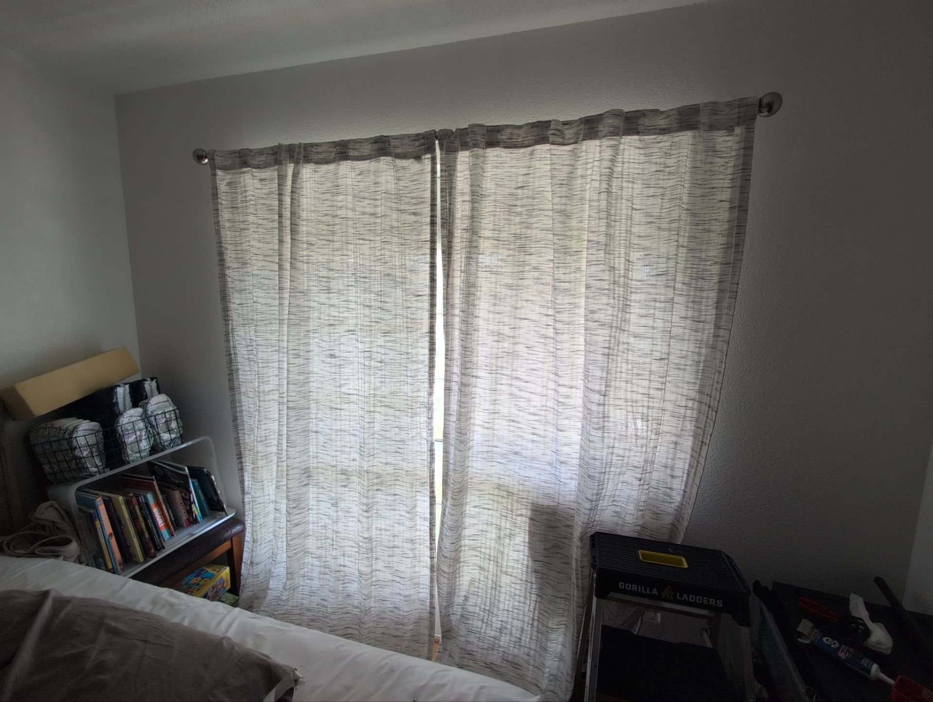 Curtain rod installed