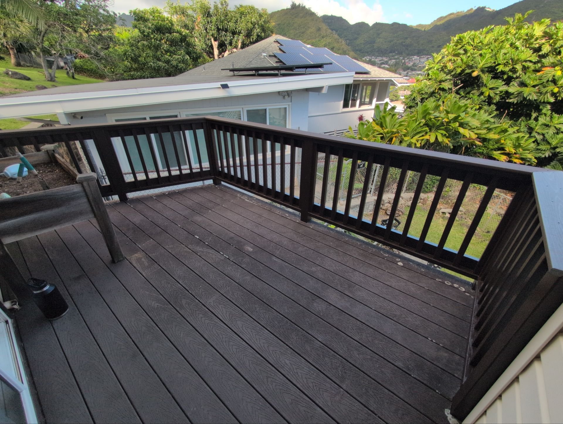Rebuilt deck railing