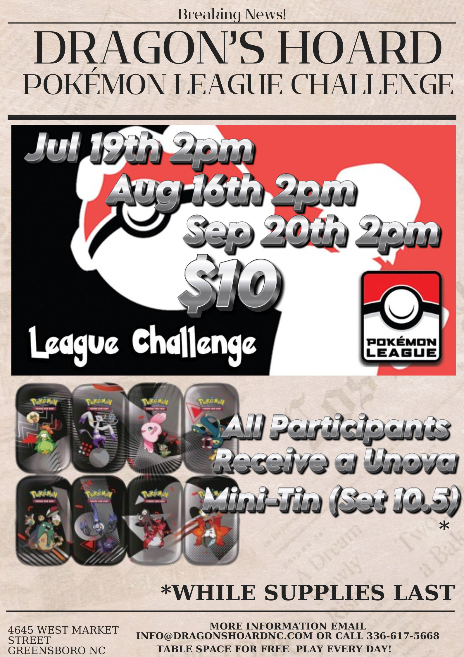 Pokemon League Challenge with Unova Mini-Tin