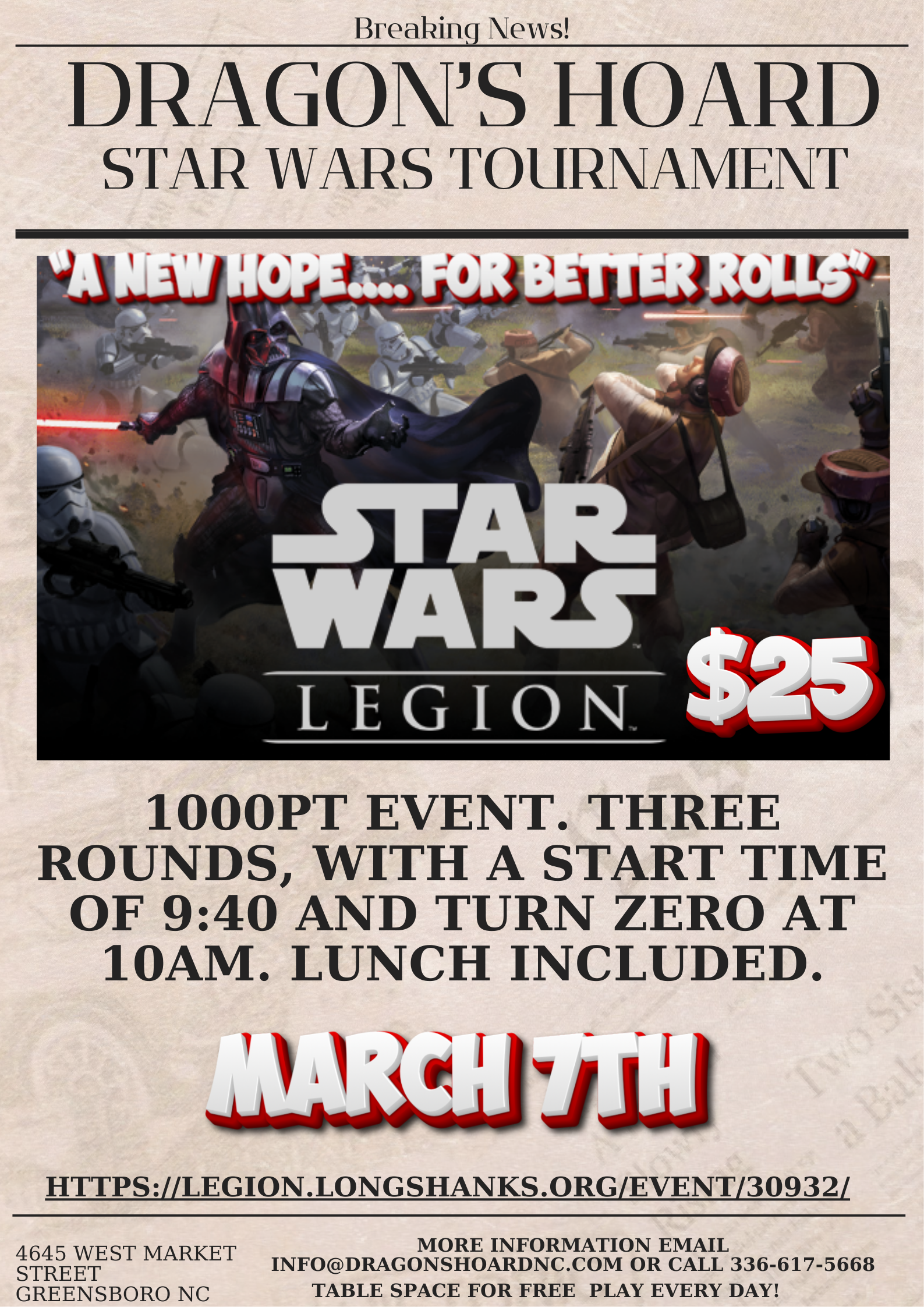 Star Wars Legion Tournament