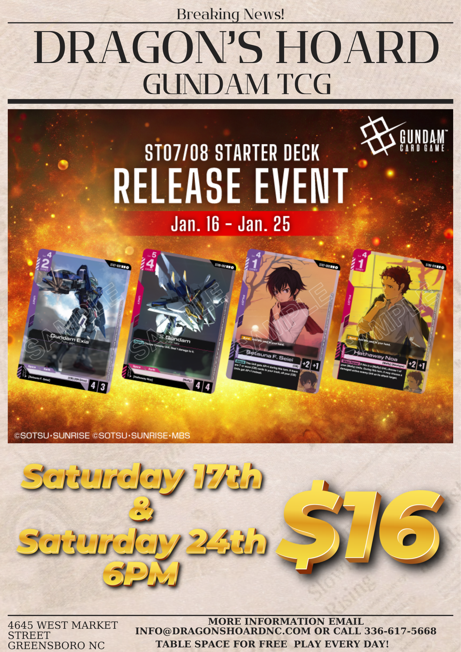 Gundam ST07 and ST08 Release Event!