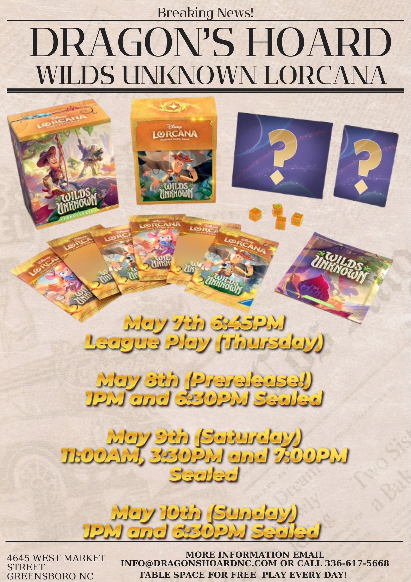 Lorcana Wilds Unknown Prerelease Event