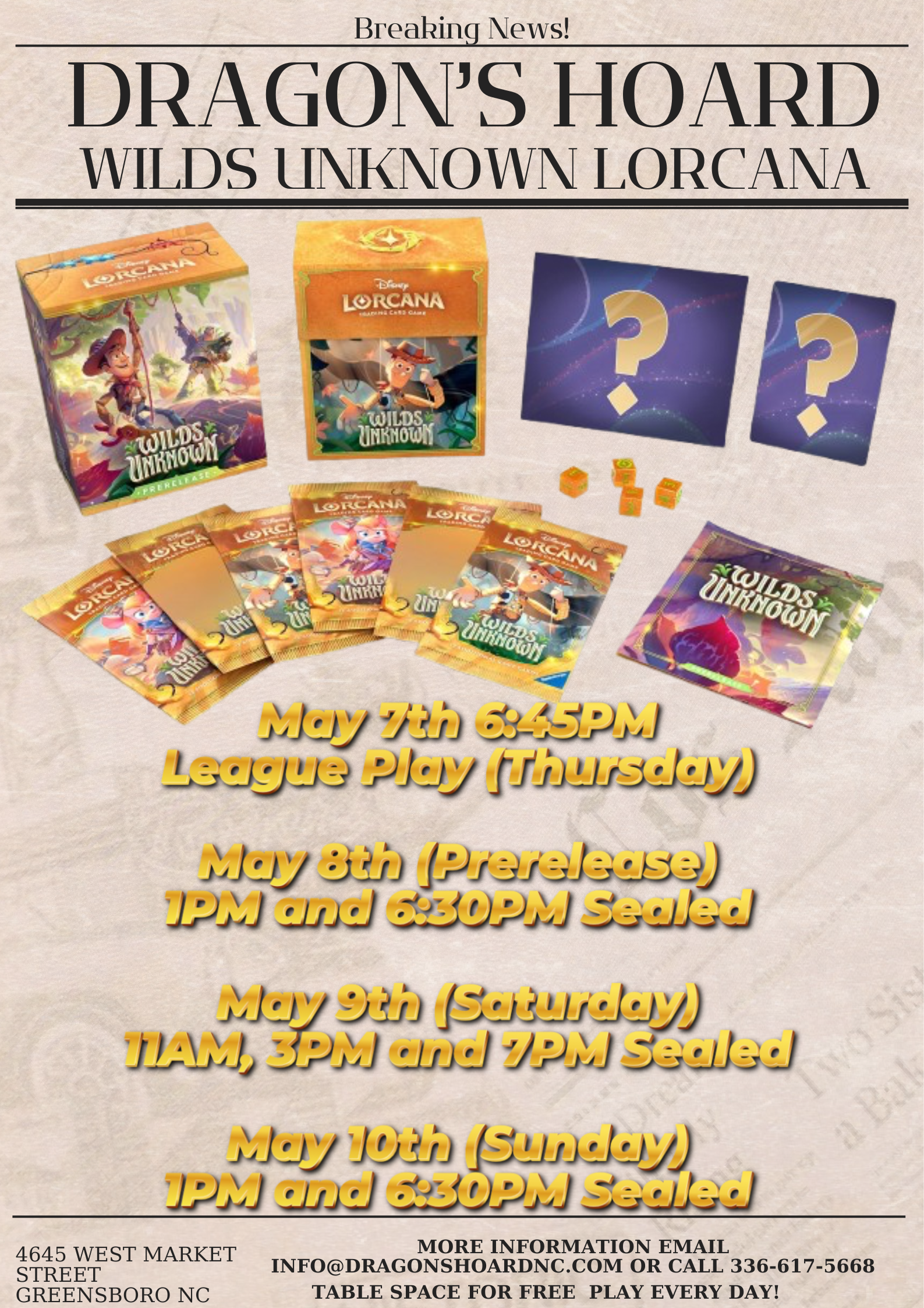 Lorcana Wilds Unknown Prerelease Event