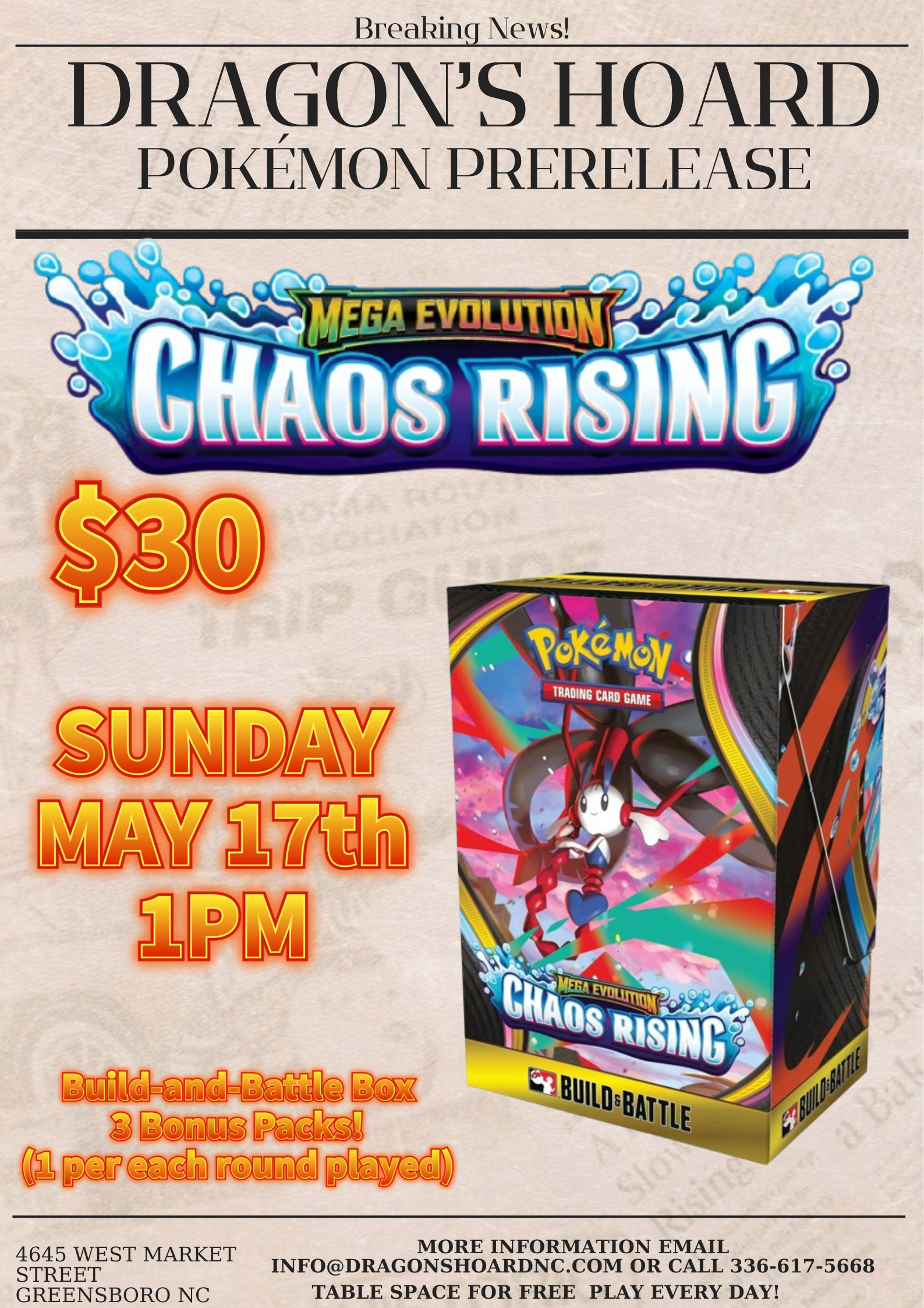Pokemon Chaos Rising Prerelease
