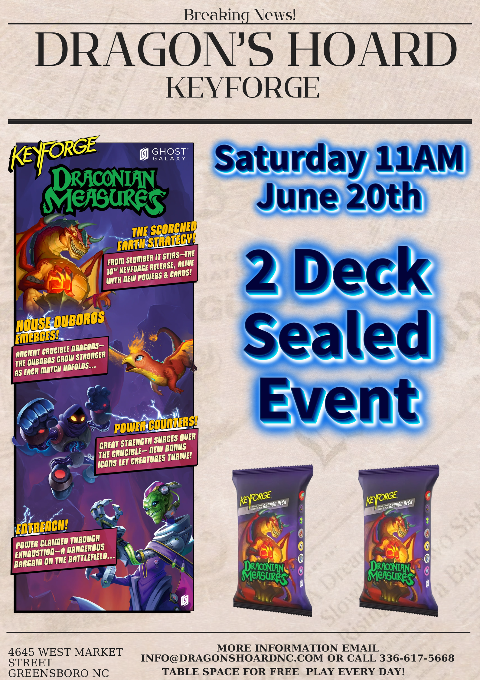 Keyforge Draconian Measures Sealed Event