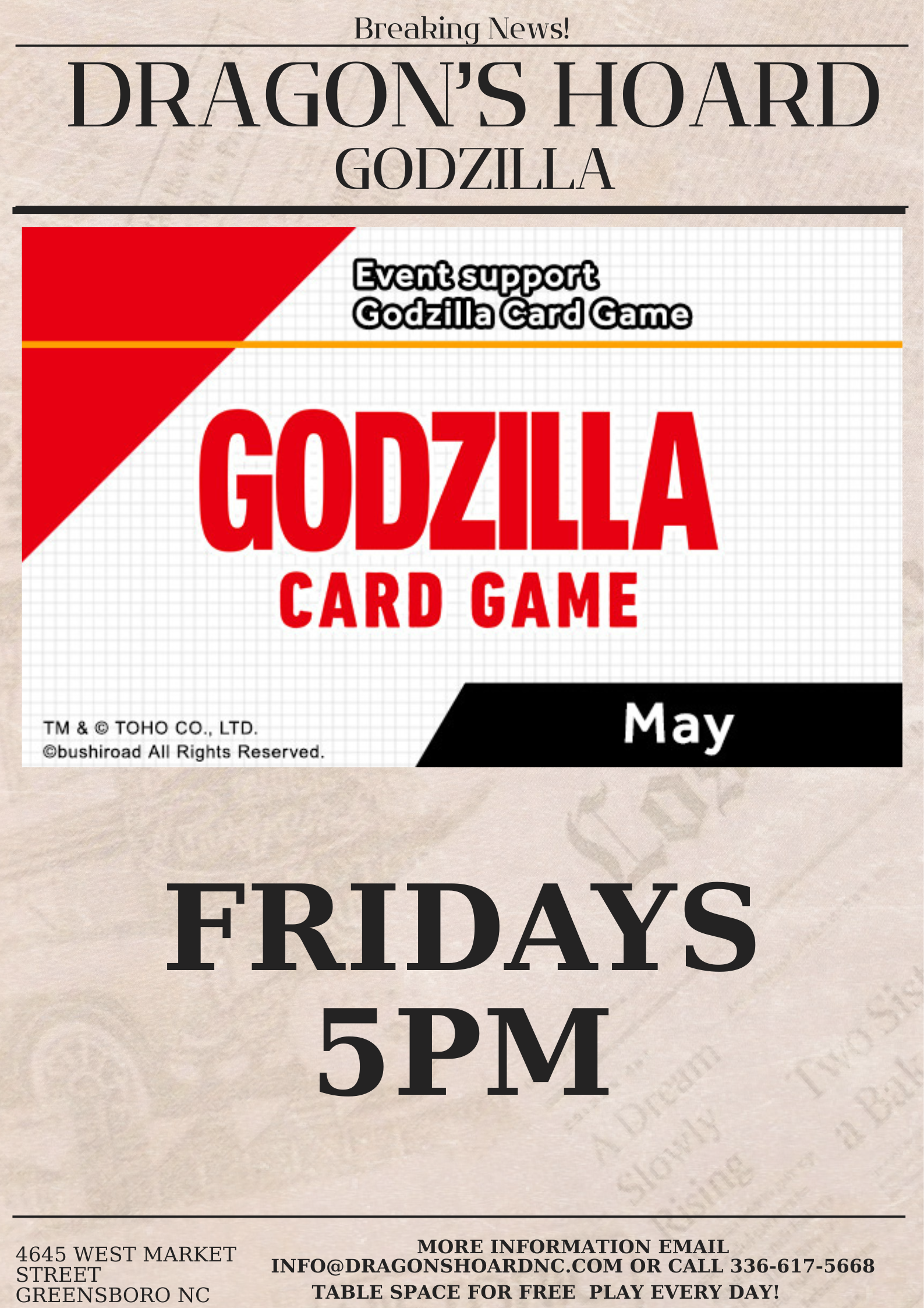 Godzilla Shop Tournament
