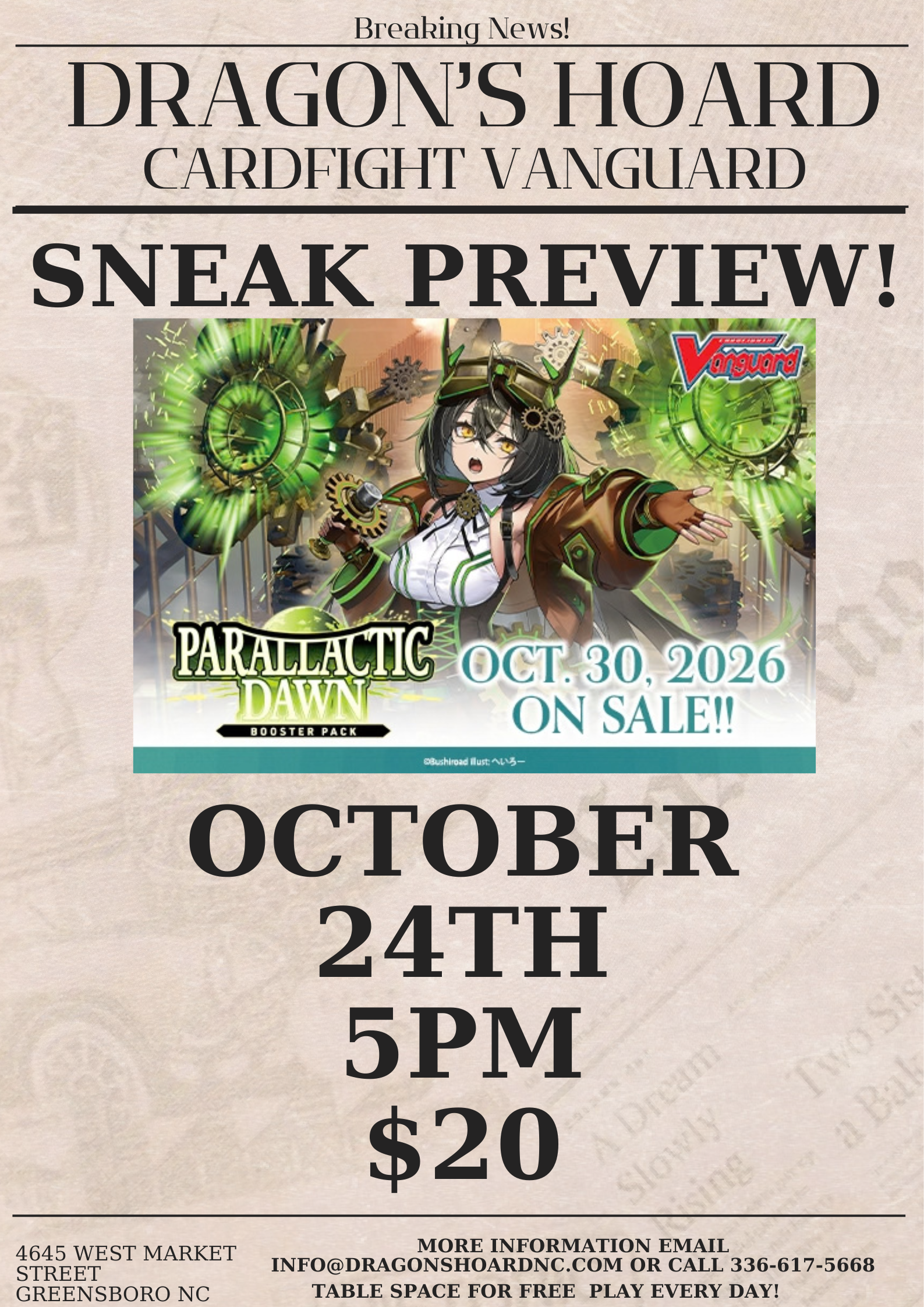 Cardfight Vanguard Parallactic Dawn Sneak Preview