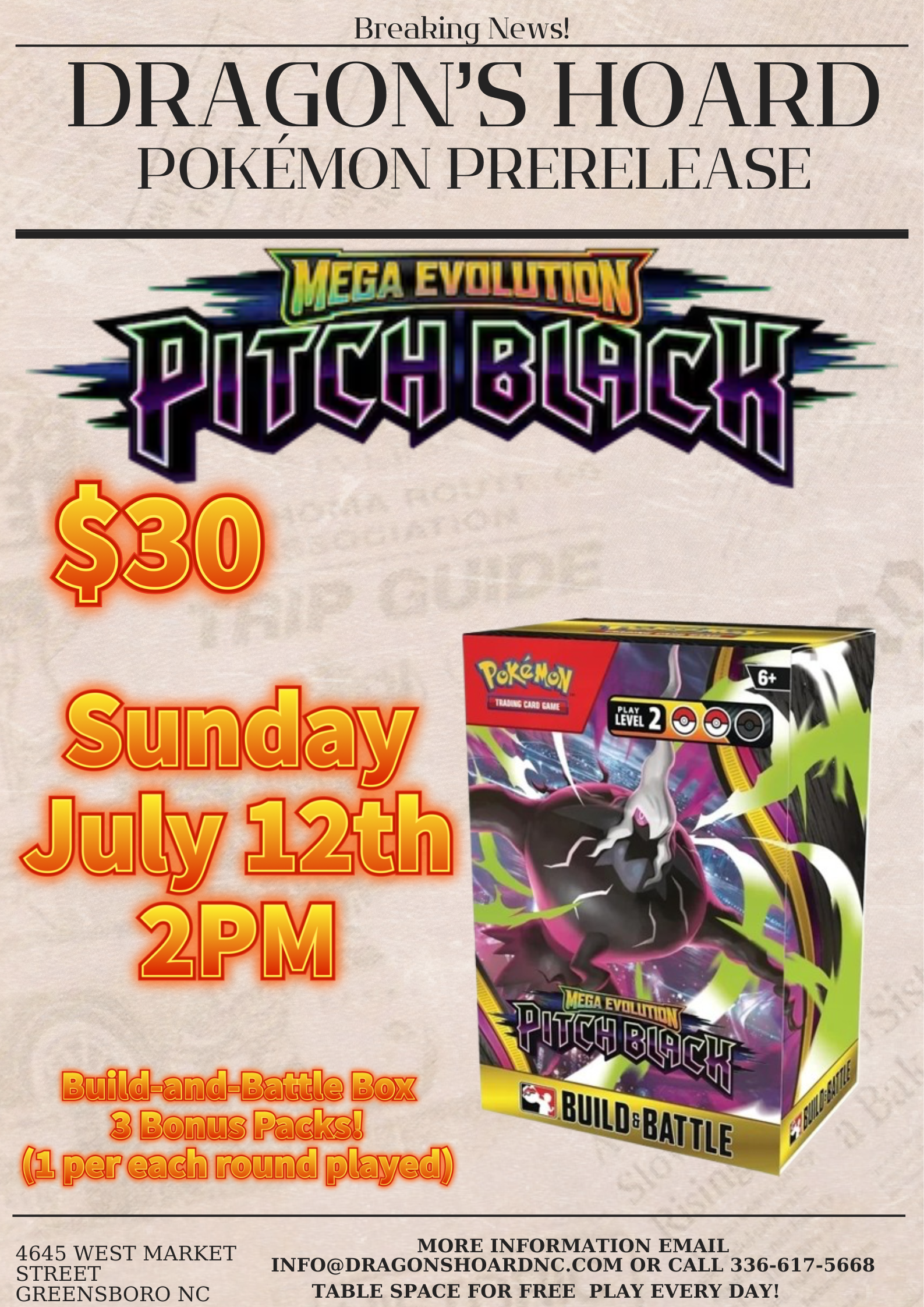 Pitch Black Prerelease Pokemon