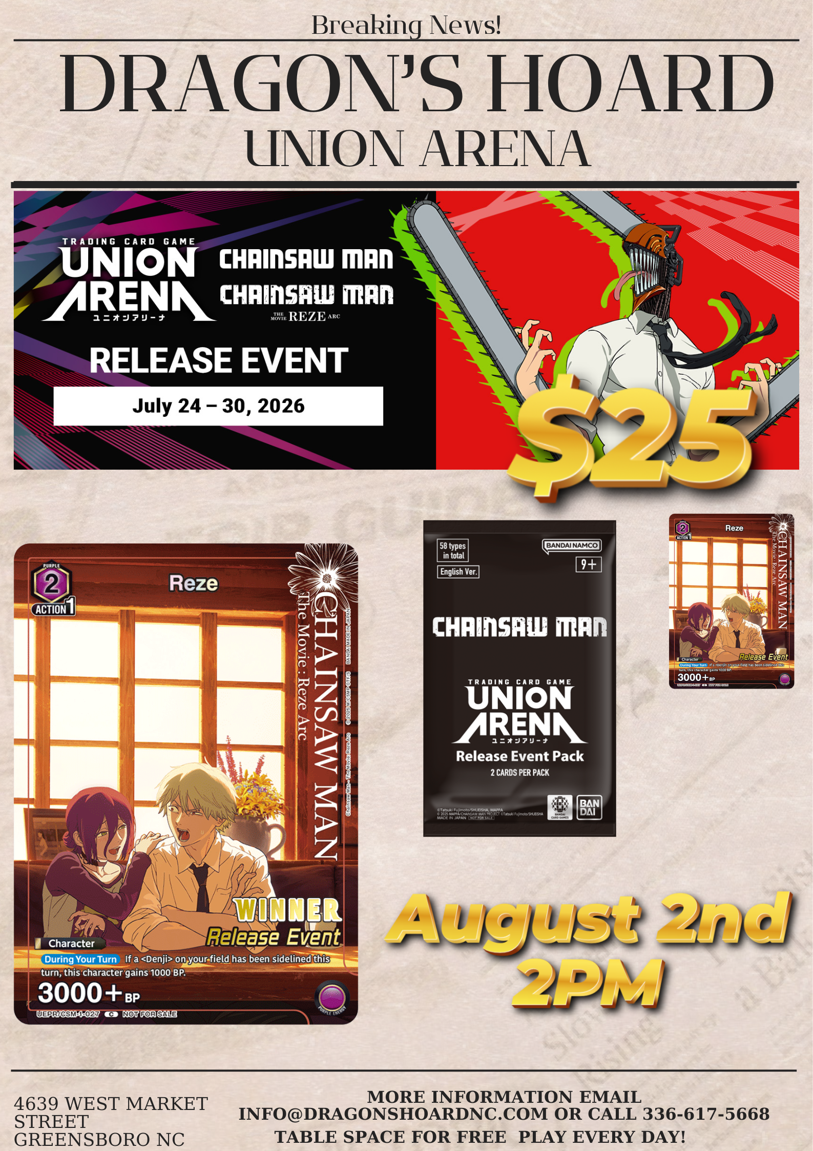 Union Arena Chainsaw Man Release Event