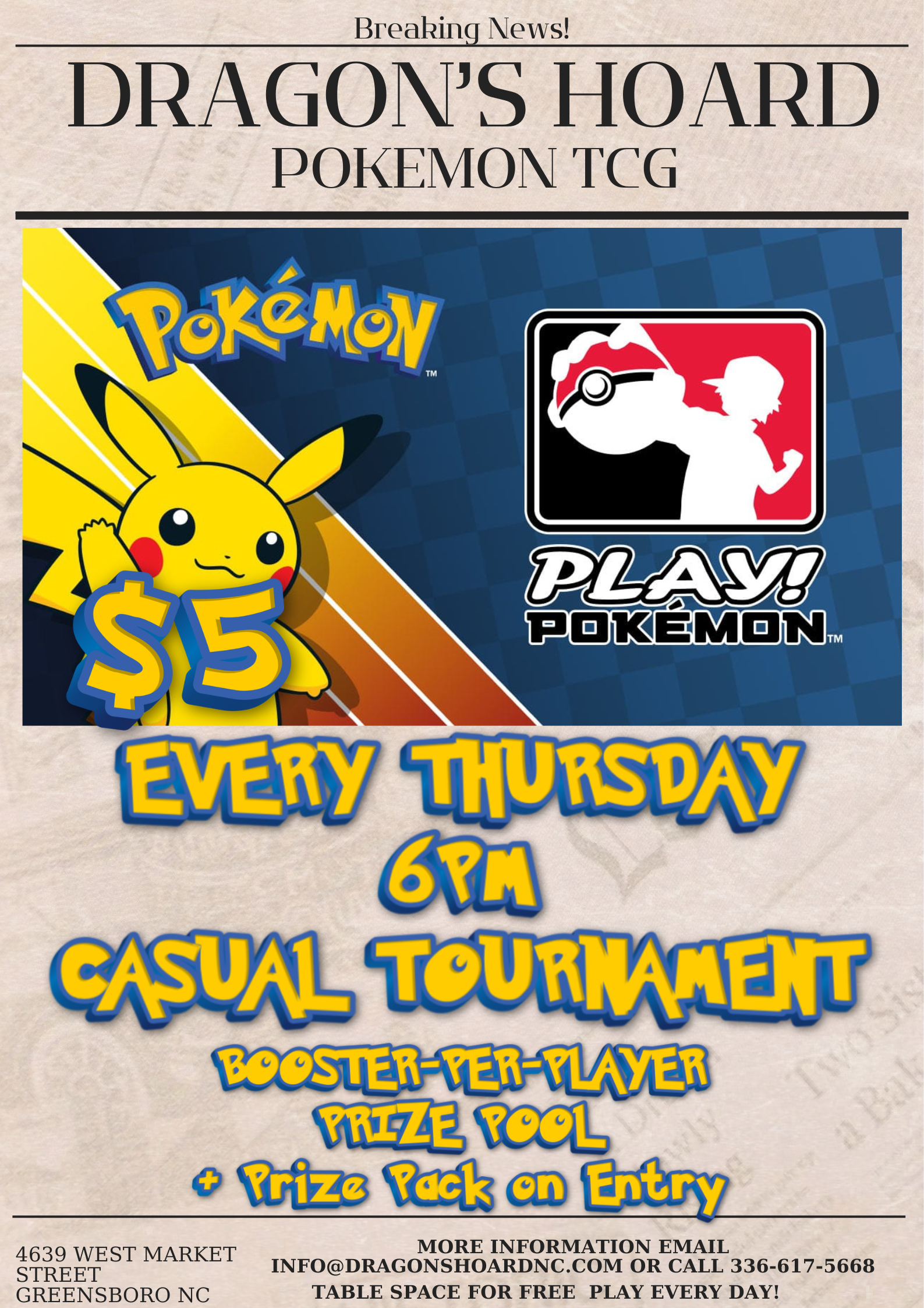 Weekly Pokemon Tournament