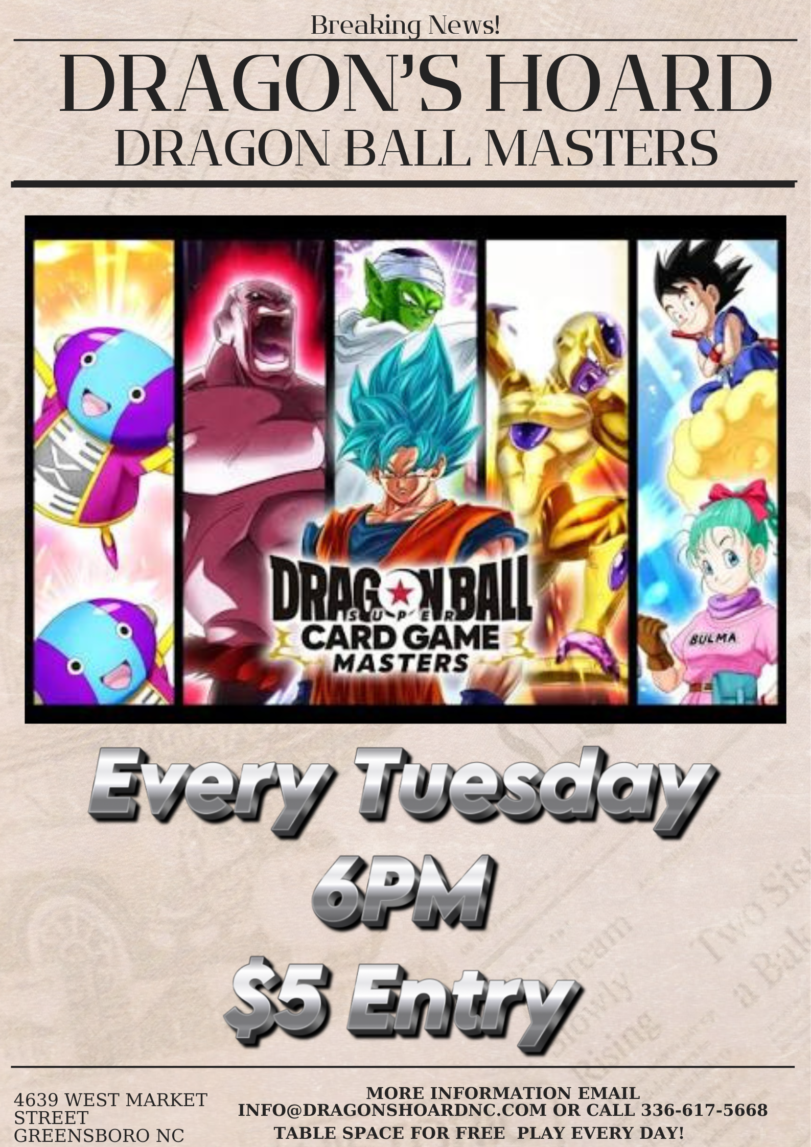 Dragon Ball Masters League Play