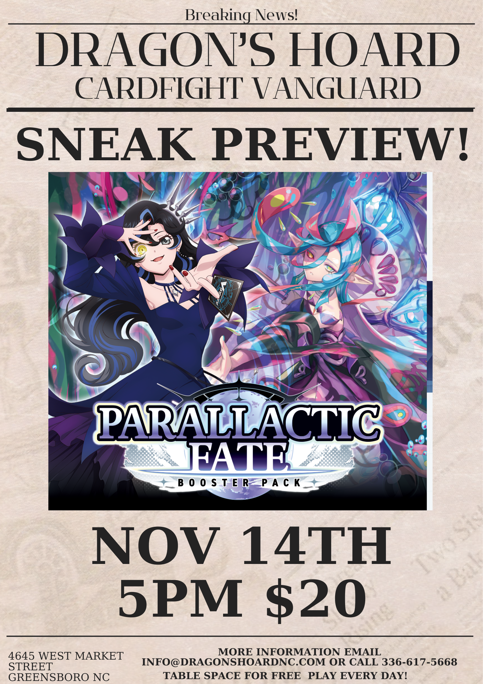 Cardfight Vanguard Parallactic Fate BT17 Sneak Preview