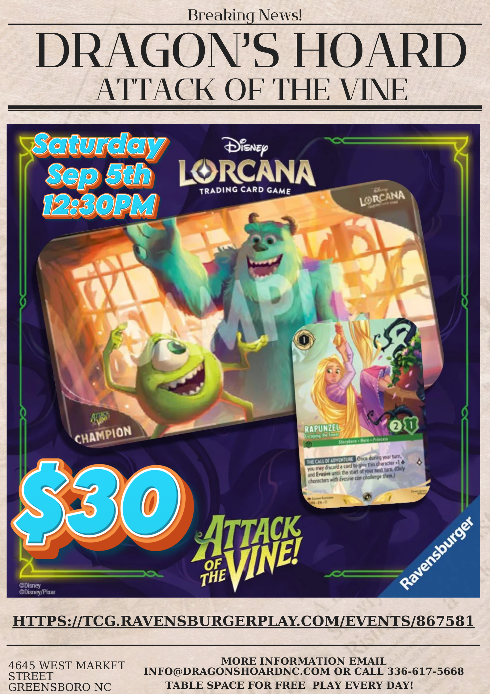 Lorcana Attack of the Vine Set Championship