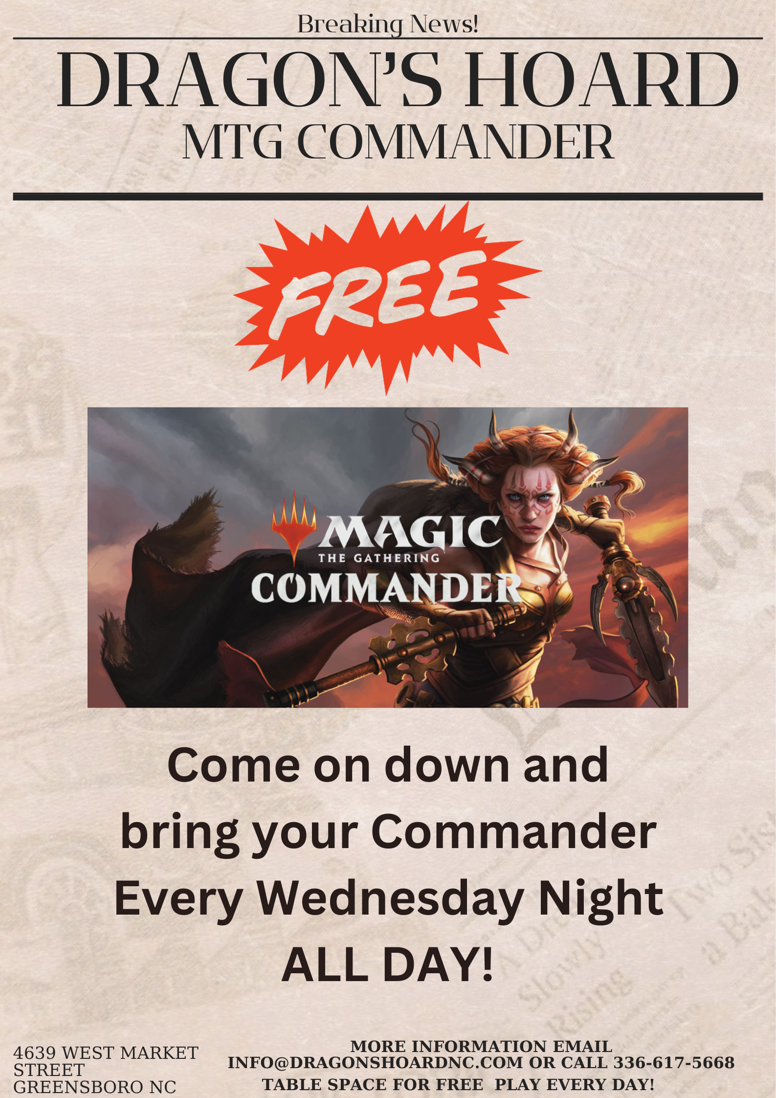 Magic the Gathering Commander Day