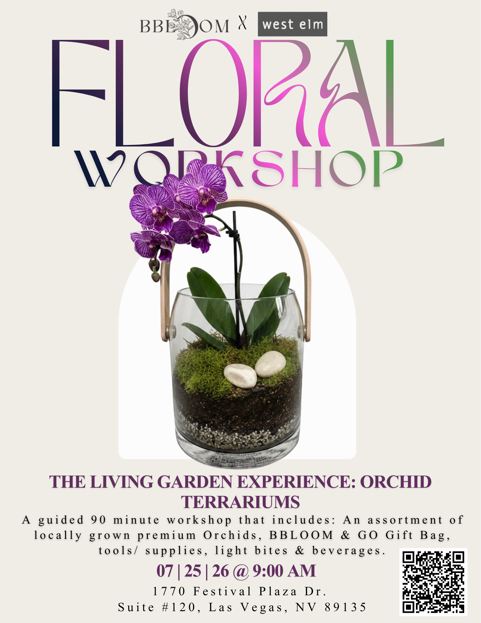 The Living Garden Experience: Orchid Terrariums | July 25th