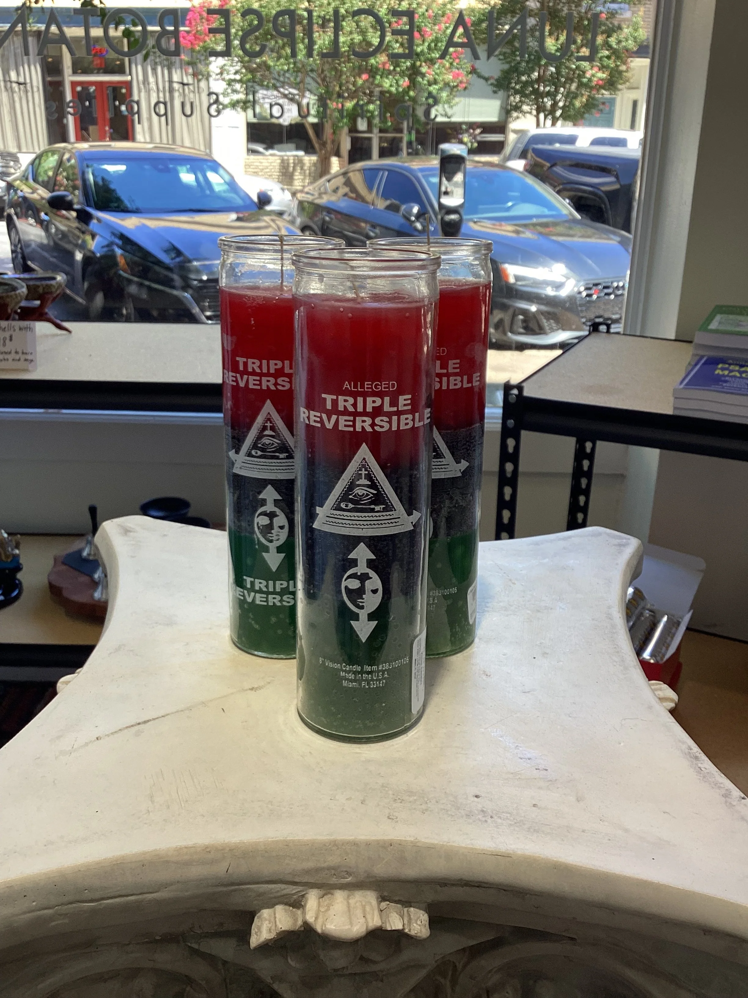Triple reversible candle