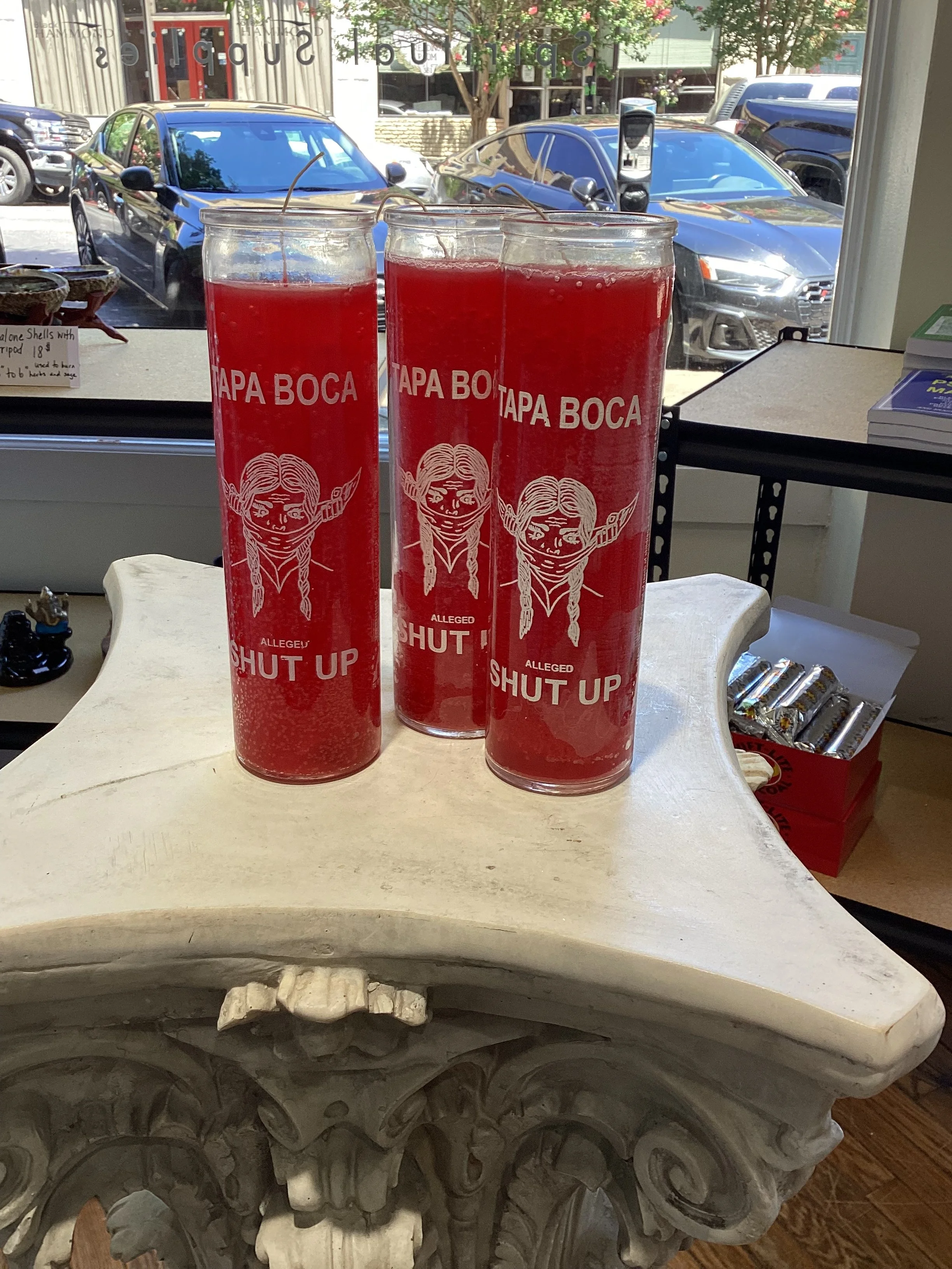 Shut up red candle
