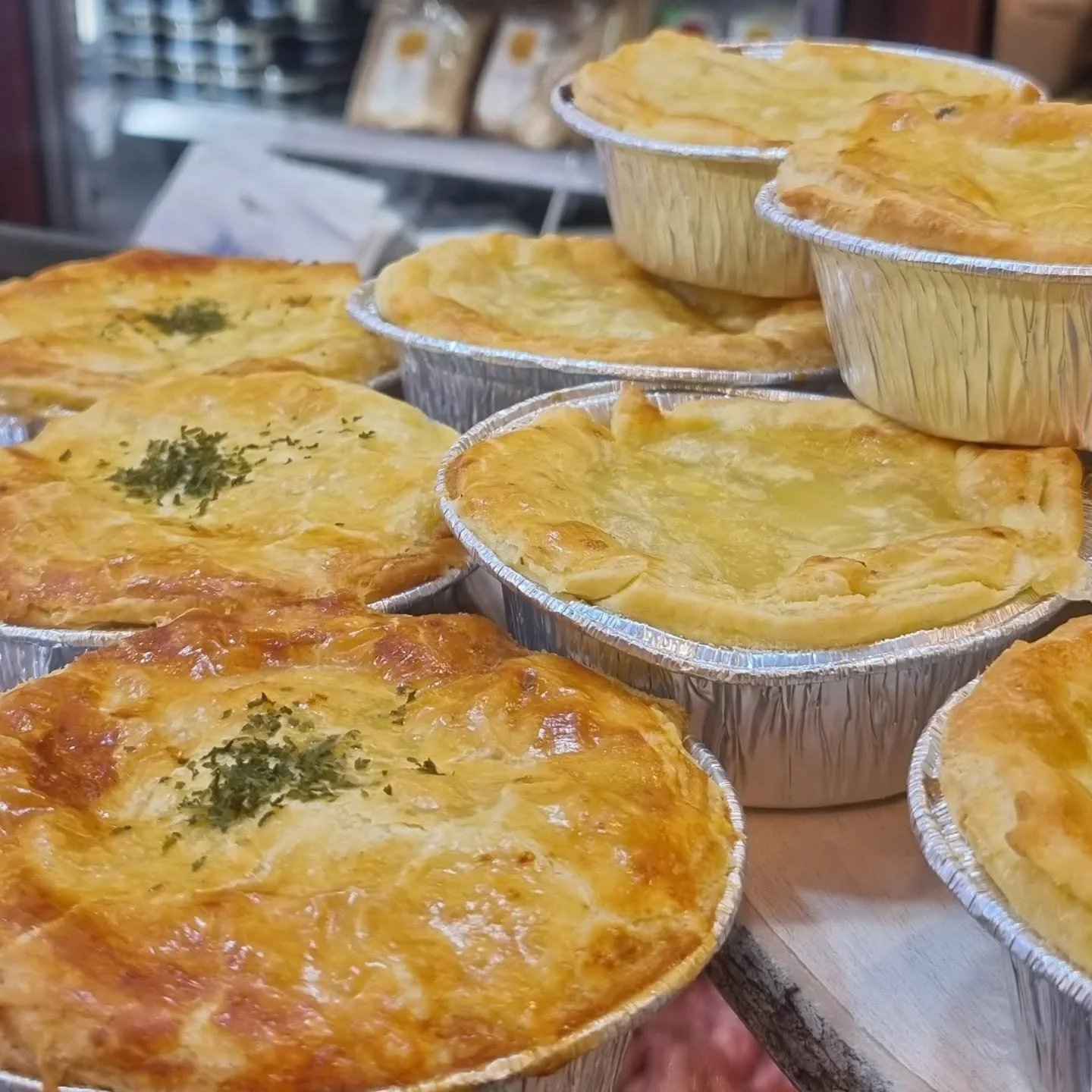 In the shop now!! Homemade Chicken and Leek Pies and Steak Pies - both &pound;6.50. And there's also Bolognese Sauce at &pound;7.00. #randallsbutchers #wandsworthbridgeroad #fulham #sw6 #artisanbutcher #organicmeat