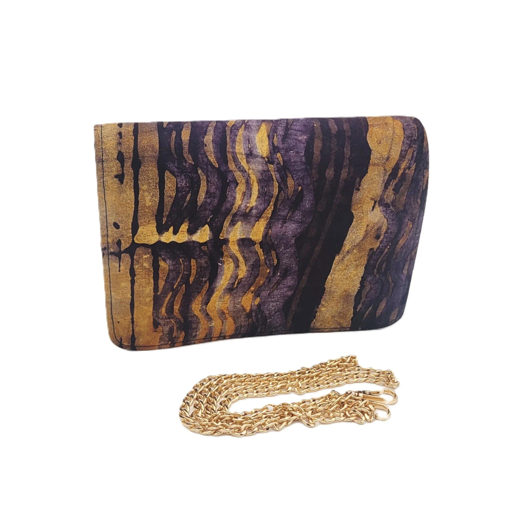 Brown & Gold Waterfall Clutch.jpg
