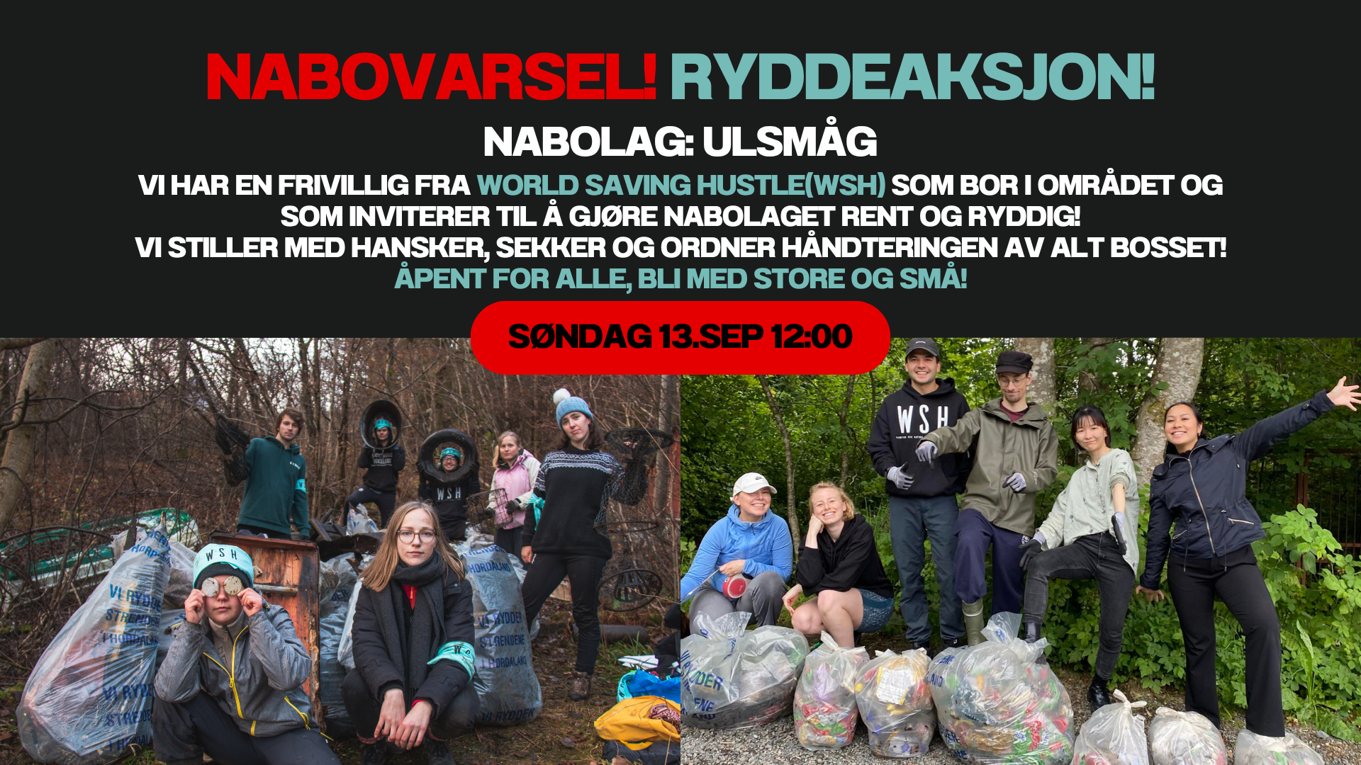 Bli med på nabolags-ryddeaksjon! Ulsmåg