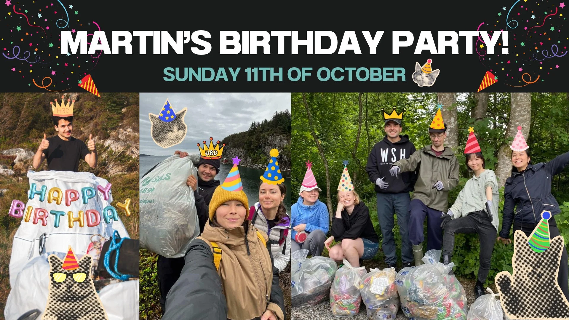 Martin's b-day ocean clean-up!