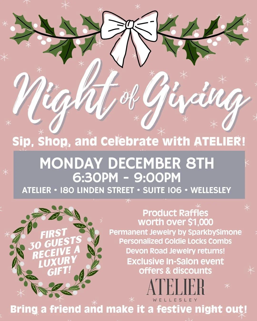 Night of Giving - Atelier Wellesley