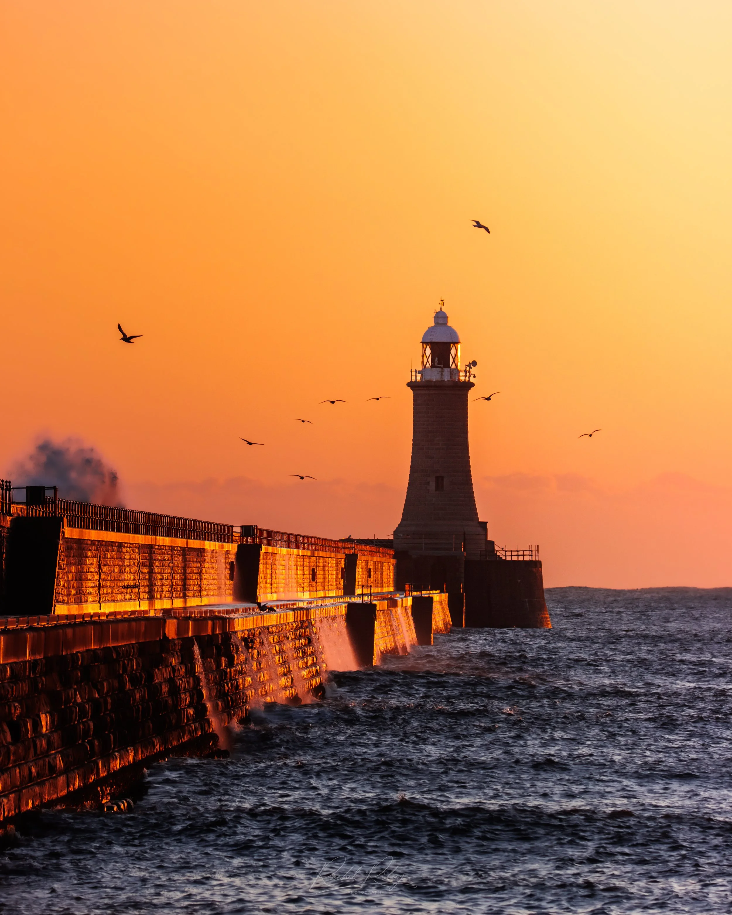 Tynemouth Lighthouse, North Tyneside, UK