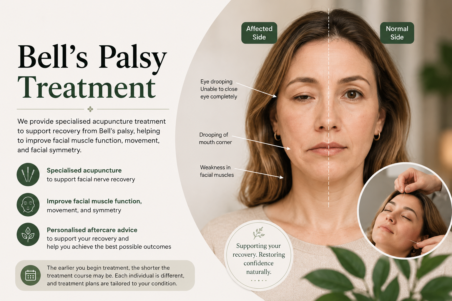 Facial Palsy (Bell's palsy) Treatment 45 mins