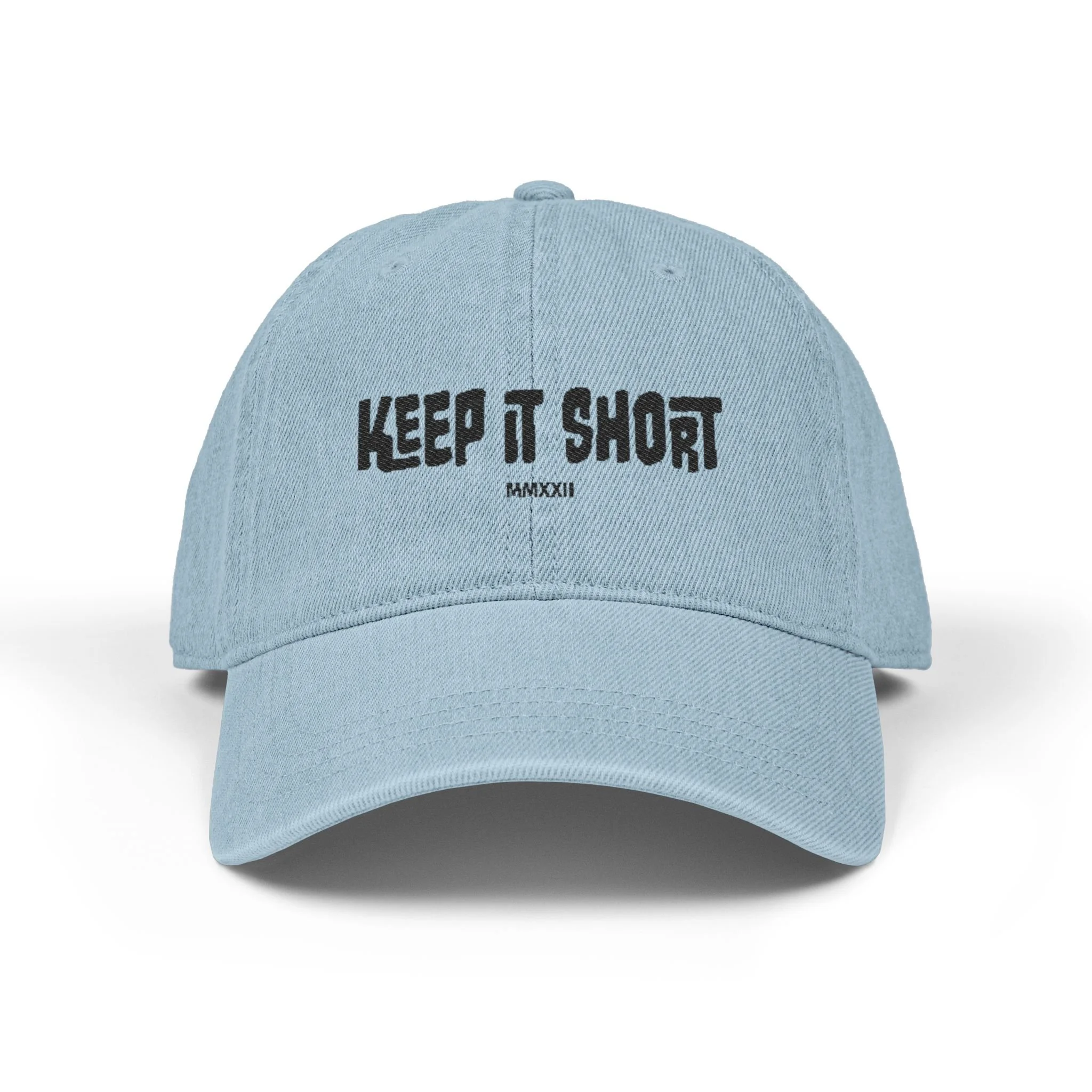 Keep It Short Embroidery Cap – Minimalist Unisex Adjustable Hat, Perfect for Cine Lovers & Everyday Style