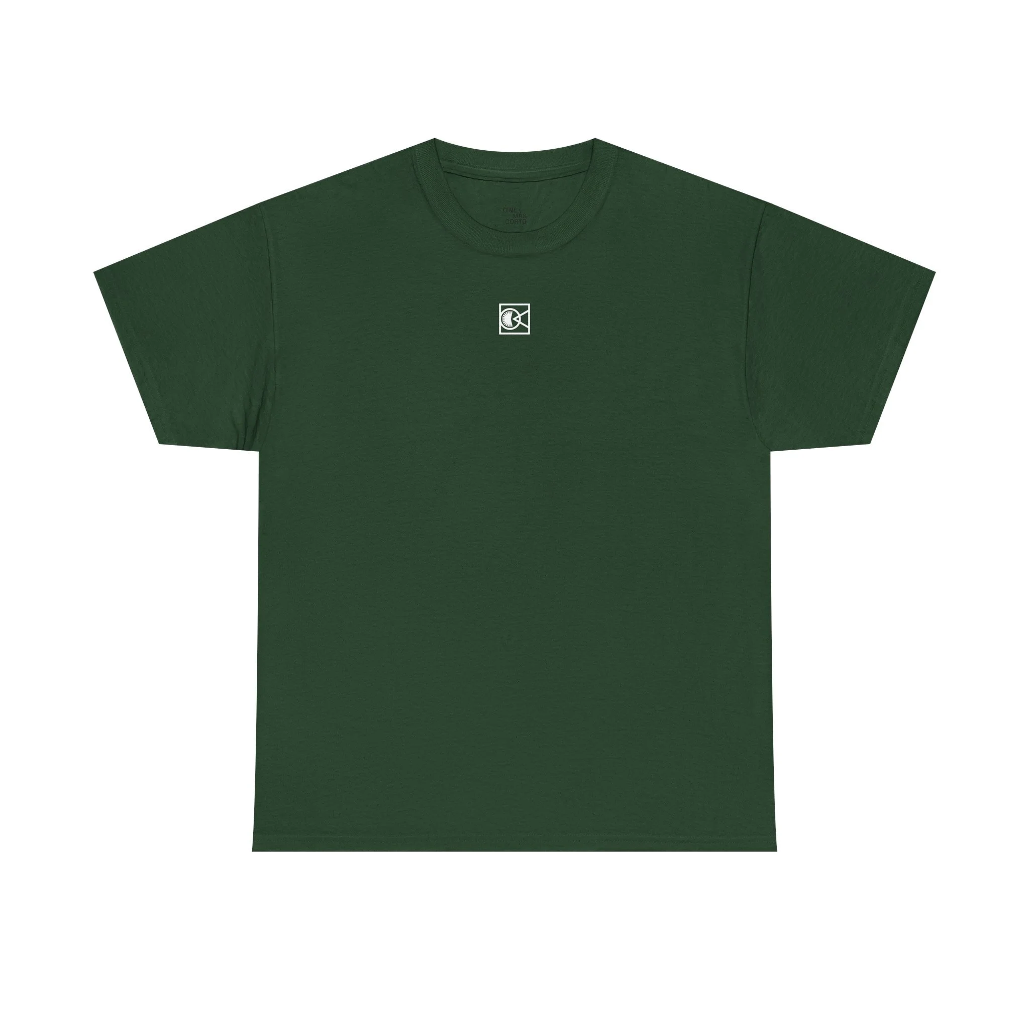 CINEMÁSCORTO Logo T-Shirt – Green Unisex Heavy Cotton Tee for Film Lovers & Creatives
