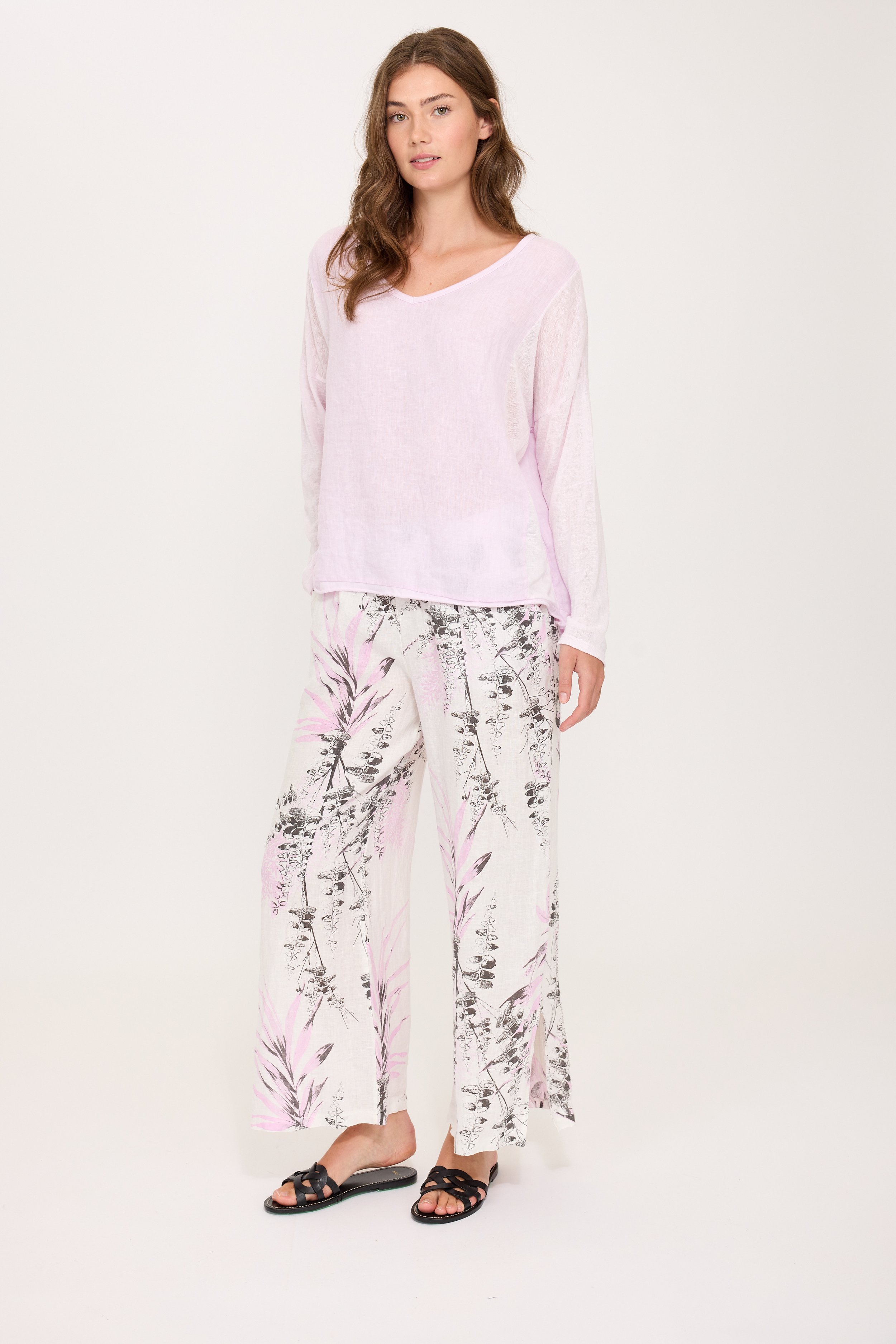 Split Leg Linen Pant
