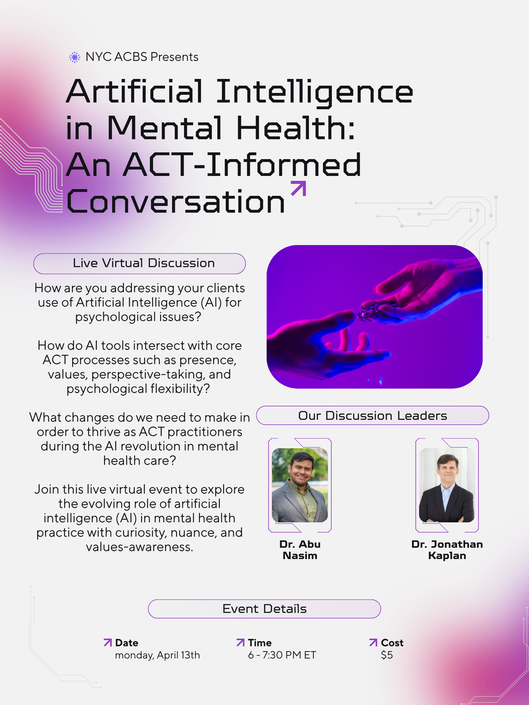 Artificial Intelligence in Mental Health: An ACT-Informed Conversation