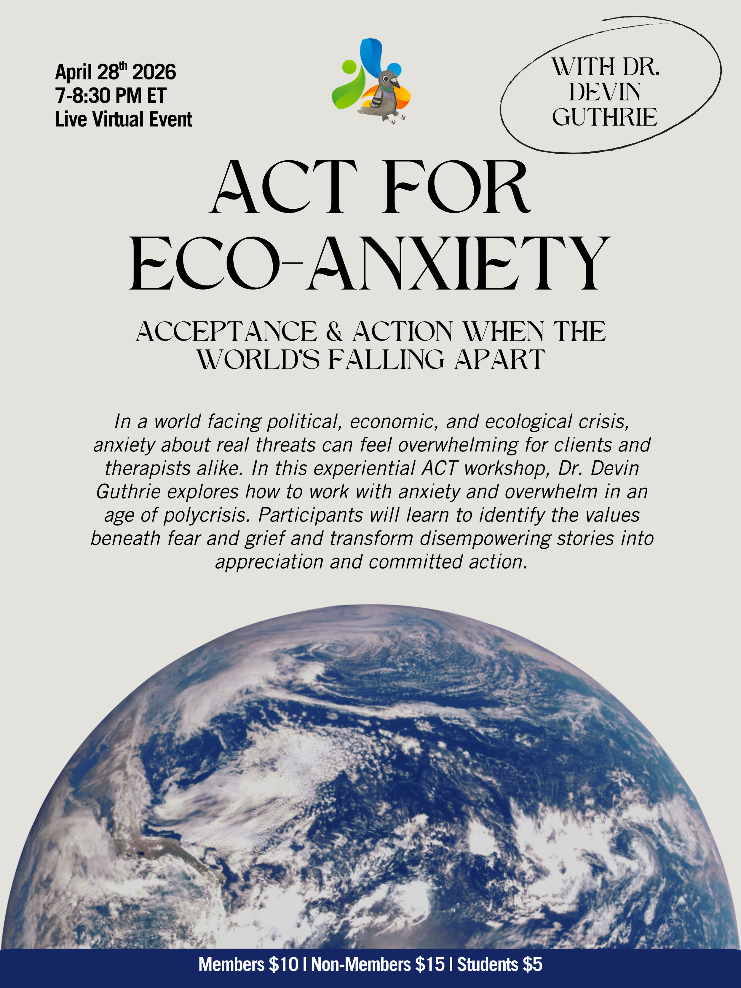 ACT for Eco-Anxiety: Acceptance & Action When the World’s Falling Apart