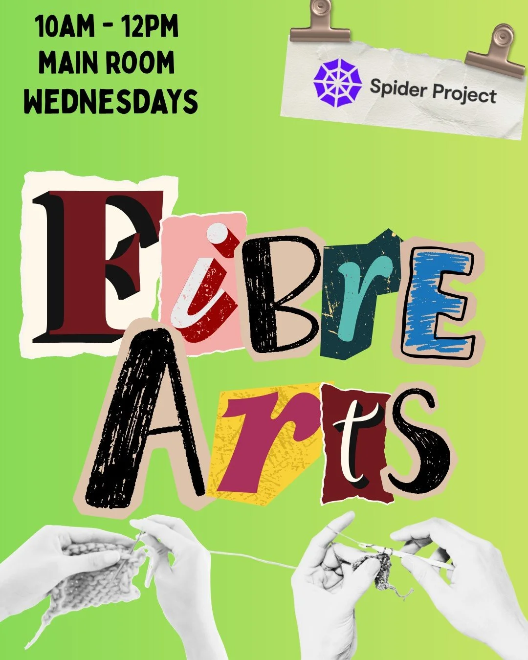 Fibre Arts at Spider Project 🧶

A budding knitter or want to learn to crochet? Why not get involved with our Fibre Arts session!

Every Wednesday from 10am - 12pm in the Main Room on Wednesdays 🧶

#spiderproject #wirral #uk #creativearts #recovery 