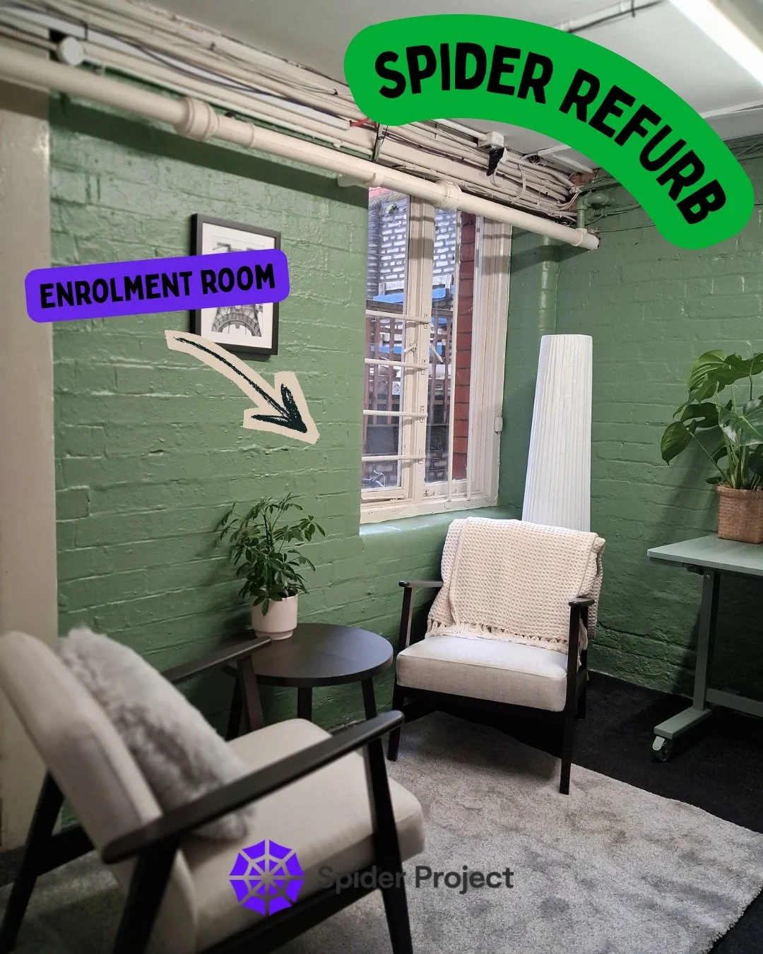 Spider Refurb 🤩

Over the last weekend, we have been busy refurbishing the building to make it even better for you!

Take a look at some of the refurbishments we have done over the weekend, including a brand new enrolment room 👀

#spiderproject #wi