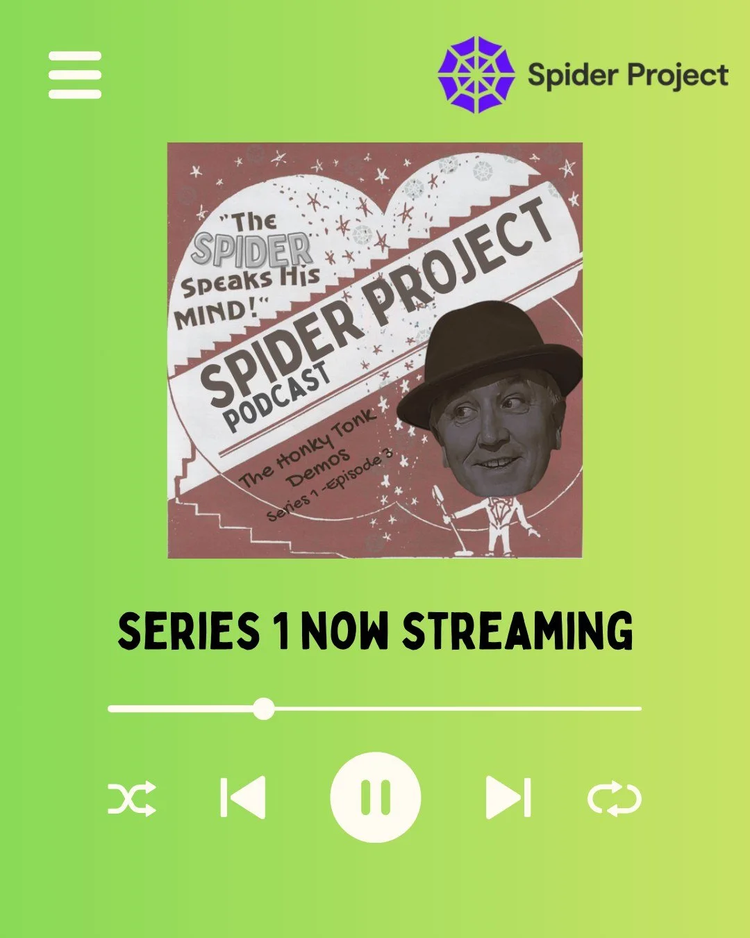 Series 1 of The Spider Speaks His Mind now streaming 🎙

Fancy hearing a chat with the fabulous Manager of Spider Project, Kerry?

Want to hear stories of recovery and new perspective on the impact of drugs, alcohol and mental health?

Join the conve