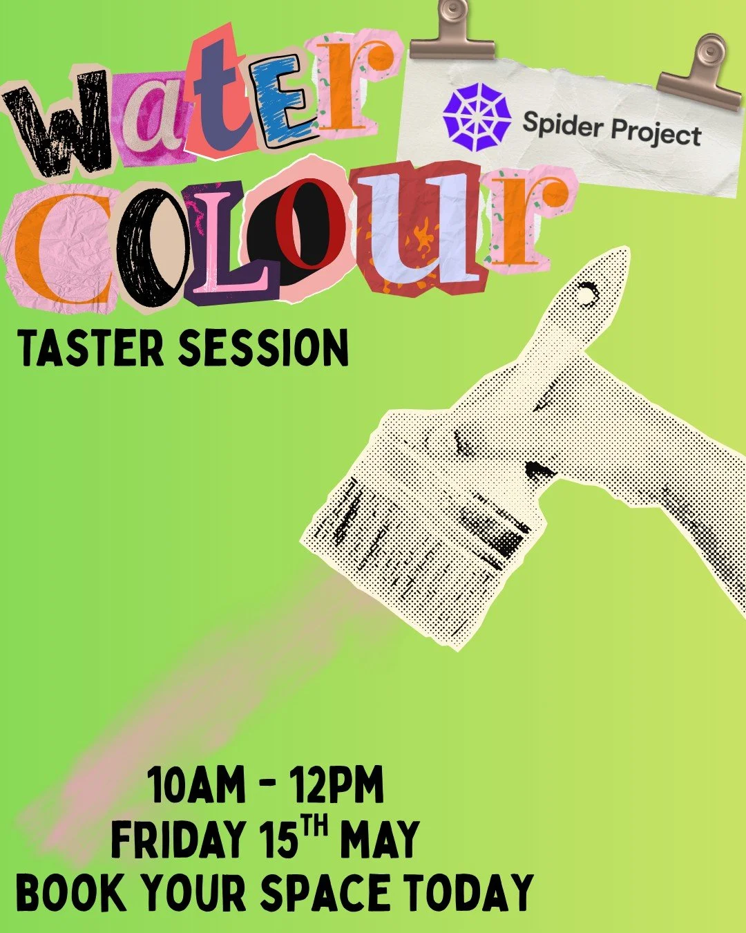 Watercolour taster session 🎨

Join us down at Spider Friday 15th May from 10am - 12pm and start your watercolour journey!

Book your place today!

🏡Hamilton House, Birkenhead, CH41 SAE
📧enquiries@Spiderproject.org.uk
📞01516477723

#spiderproject 