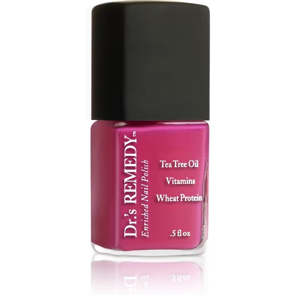 Bottle Of Dr.'s REMEDY Enriched Nail Care Polish Hopeful Hot Pink